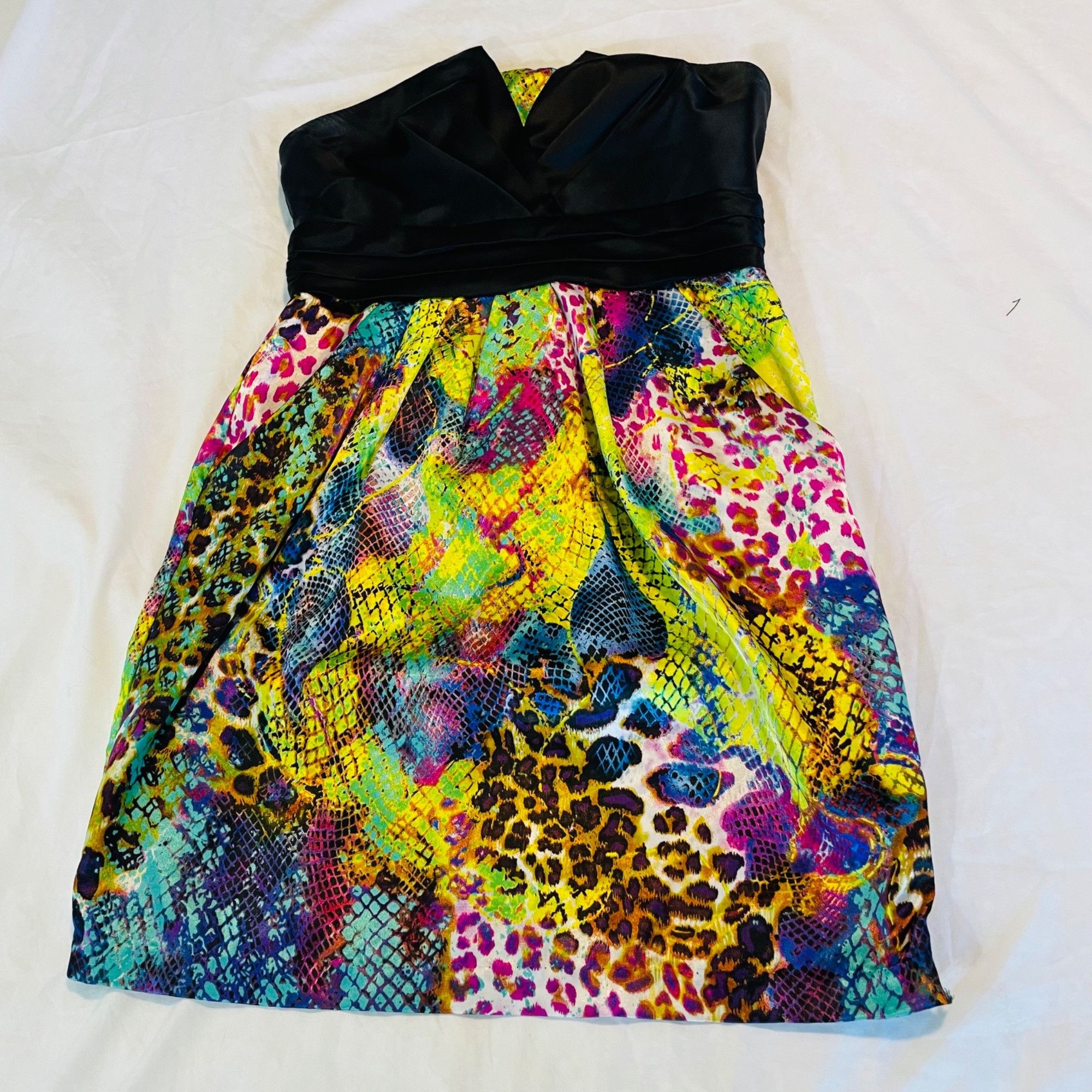 Other Charlotte Strapless Dress With Vibrant Animal Print & Black Size S / US 4 / IT 40 - 3 Thumbnail