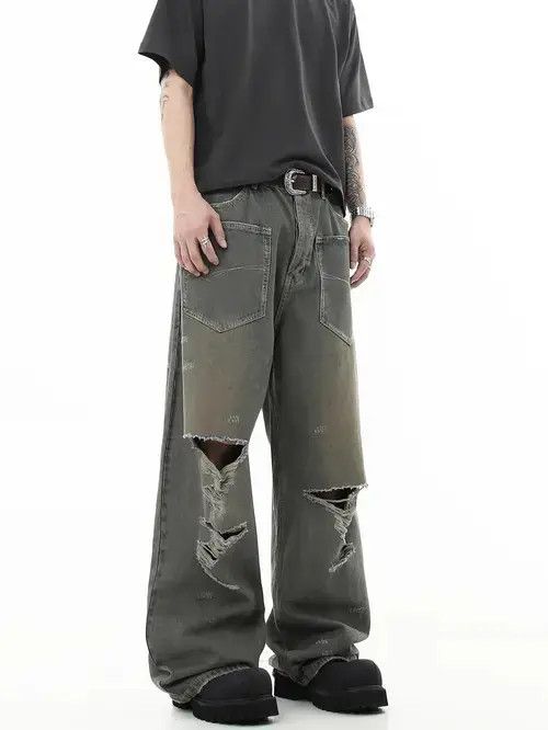 Japanese Brand × Jean Distressed Stack Denim Jeans Size US 30 / EU 46 - 4 Thumbnail