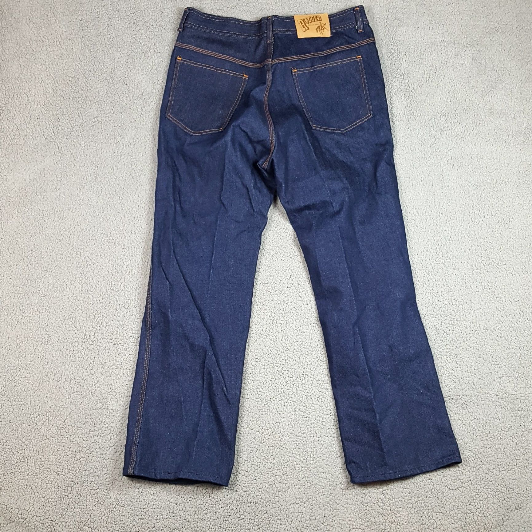 Denime VINTAGE Rugged 80s Cowboy Jeans Men’s 35x29 Dark Wash Denim Blue 5-Pocket Retro Grunge Size US 35 - 7 Thumbnail
