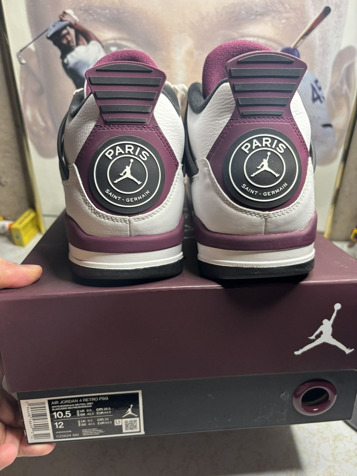 Jordan Brand Jordan Retro 4 “PSG” Size US 9.5 / EU 42-43 - 7 Thumbnail