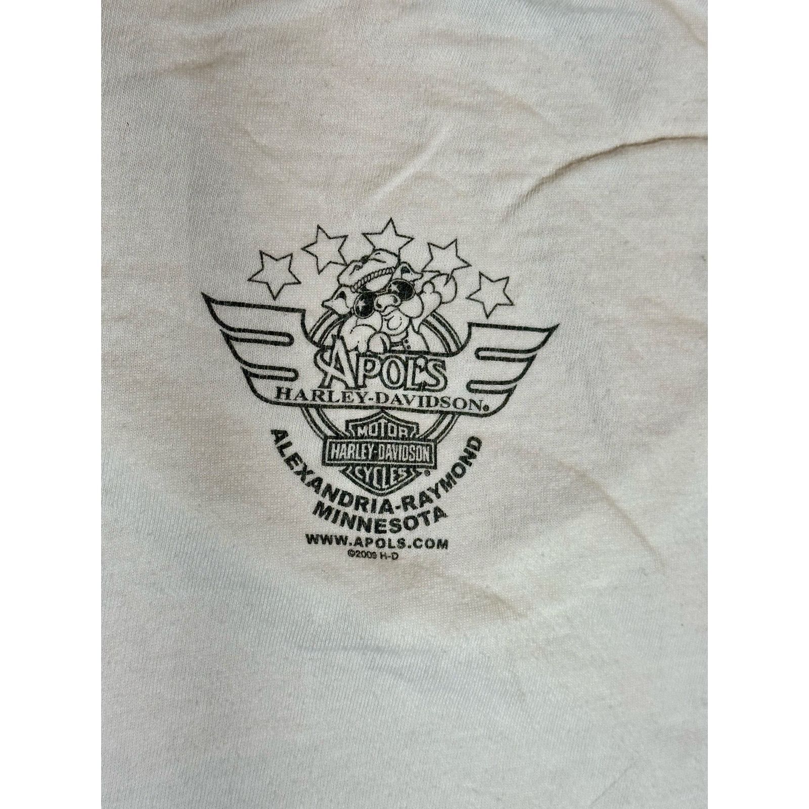 Harley Davidson Harley Davidson Ride To Live Alexandria MN. White V-Neck Size XL / US 12-14 / IT 48-50 - 9 Thumbnail