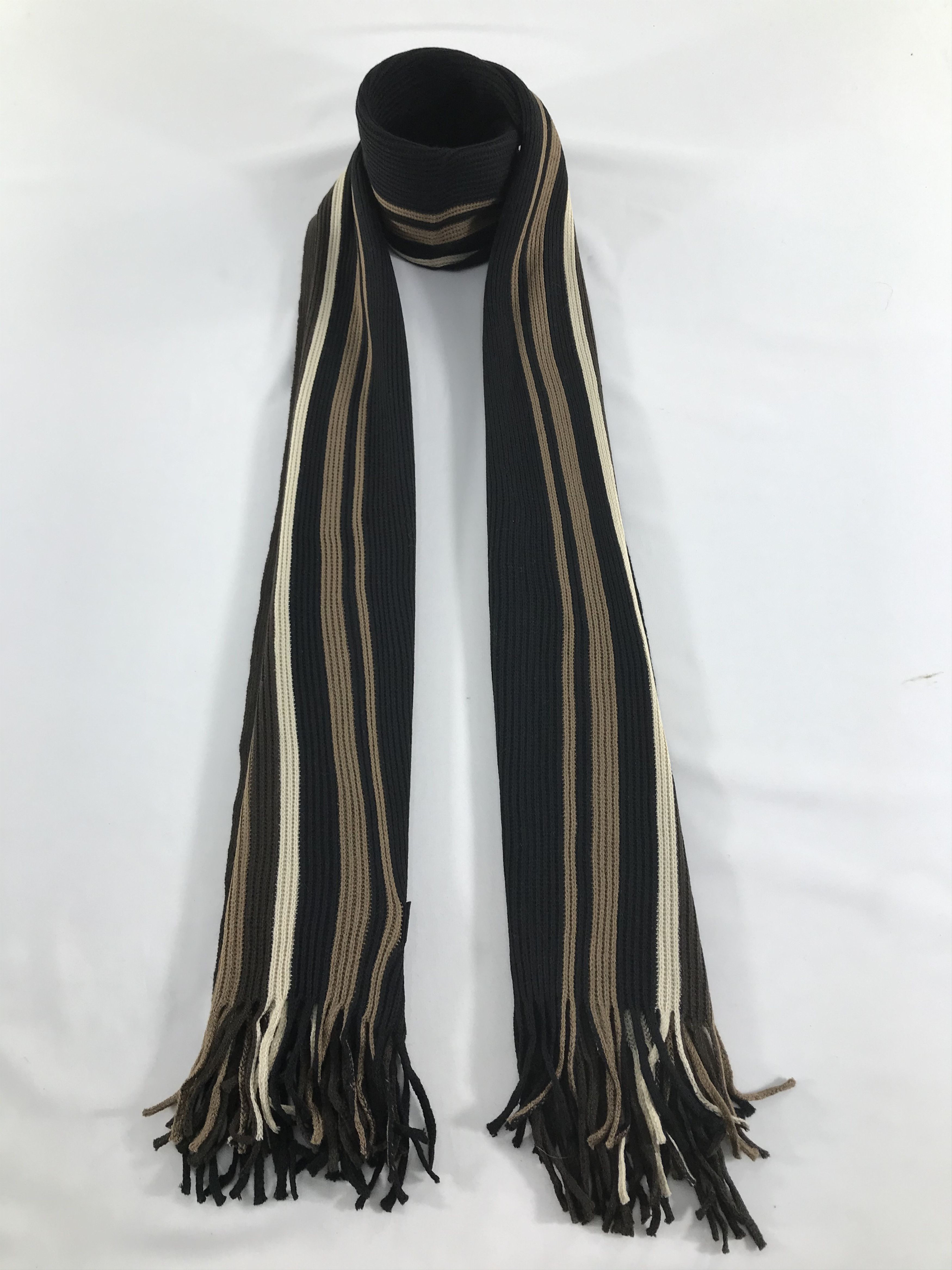 Hiroko Koshino Homme Hiroko Koshino Homme Striped Wool Scarf Muffler V270 Size ONE SIZE - 1 Thumbnail