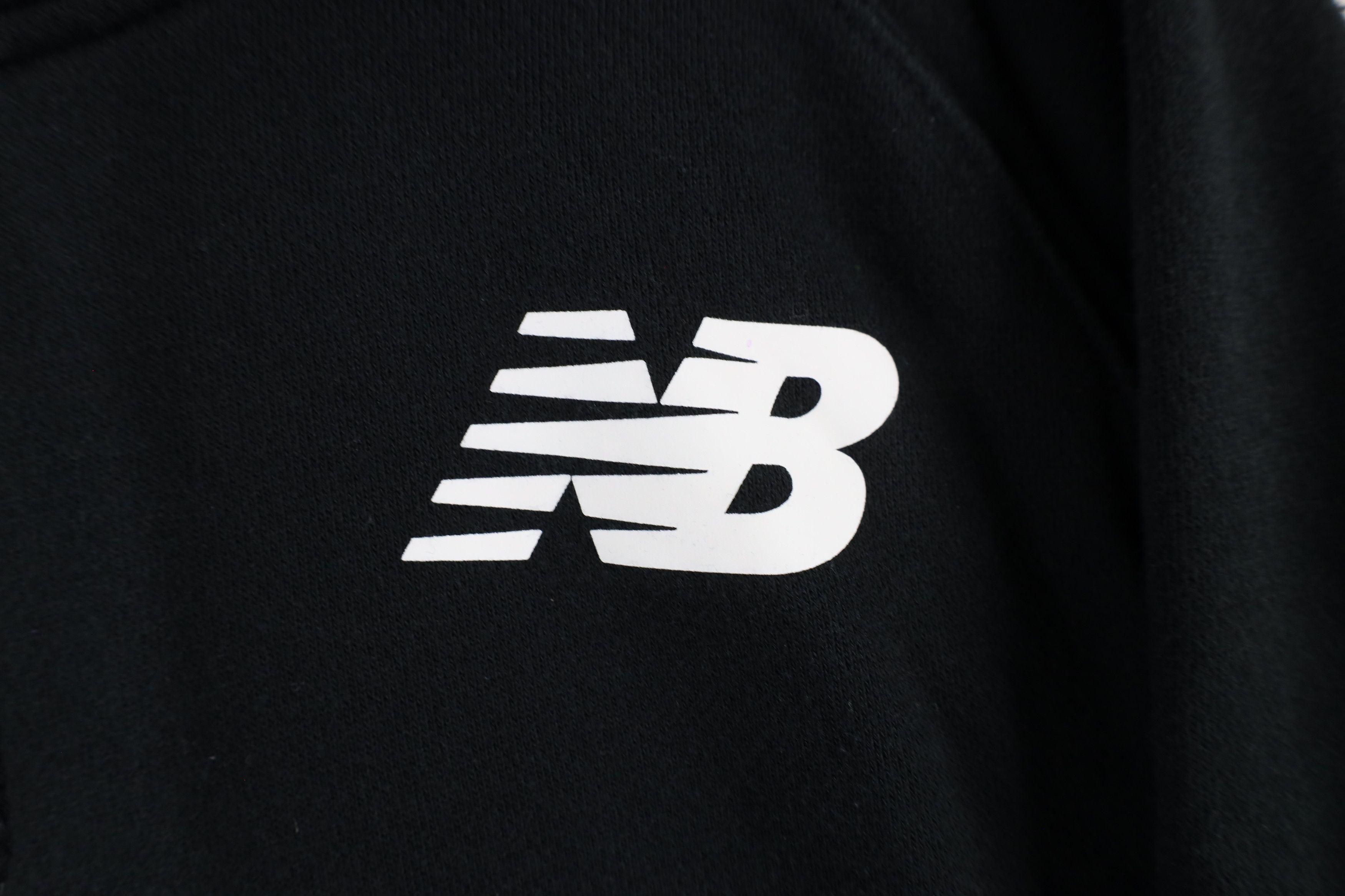 New Balance × Vintage Vintage Y2K New Balance Monogram Hoodie Sweatshirt Black Size M / US 6-8 / IT 42-44 - 4 Thumbnail