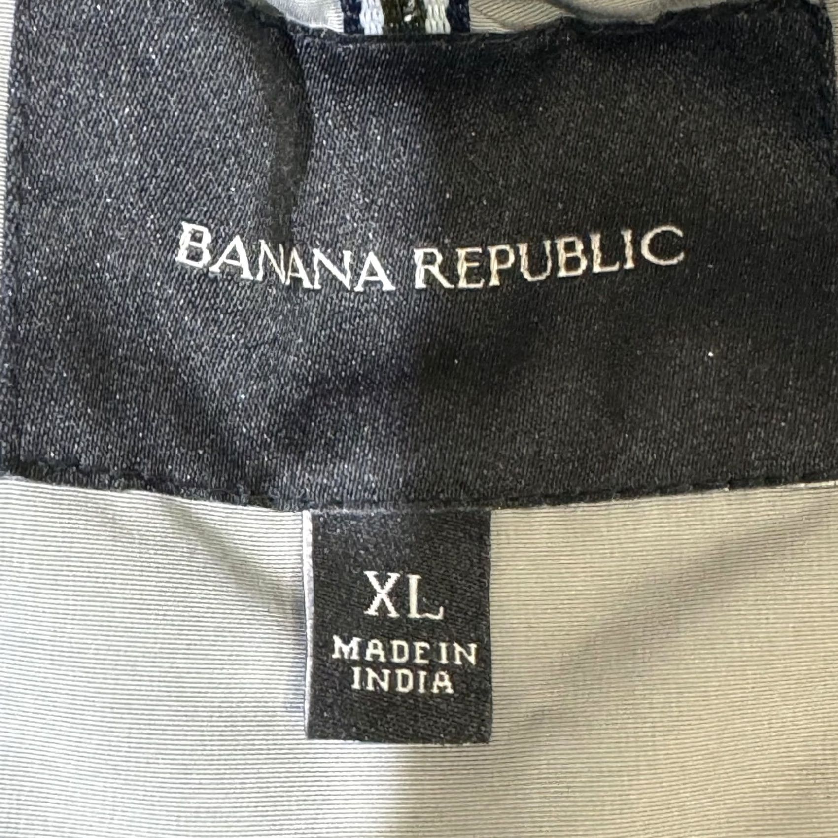 Banana Republic Banana Republic Jacket Mens XL Gray Navy Blue Bomber Varsity Snap Front Size US XL / EU 56 / 4 - 6 Thumbnail