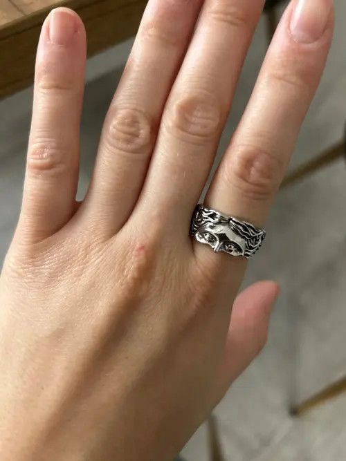 Jewelry "Masumi x Chika "Half Face Ring ( size 5 to 11 ) Size ONE SIZE - 1 Thumbnail