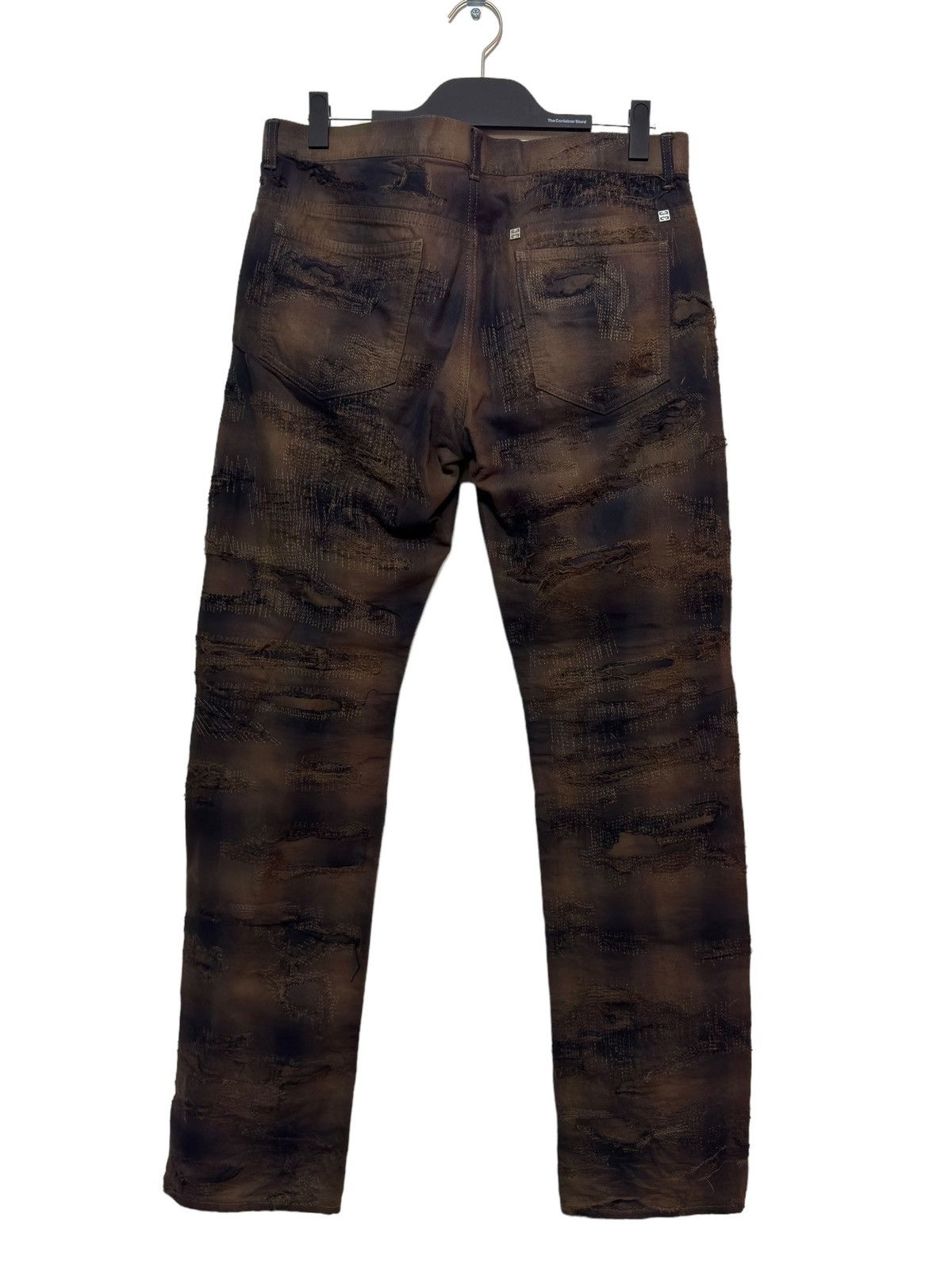 Givenchy SS22 Givenchy Boro Distress Checker Plaid Straight Leg Pants Size US 34 / EU 50 - 2 Thumbnail