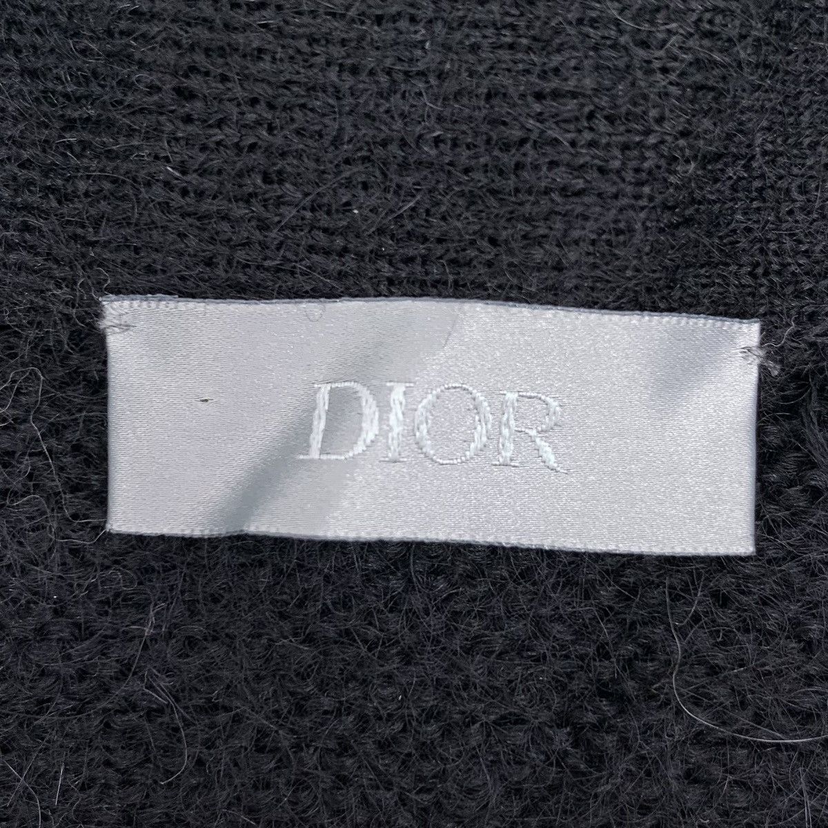Dior Dior Black Logo Mohair V-neck Long Sleeve Knitwear K26WX Size US S / EU 44-46 / 1 - 5 Thumbnail