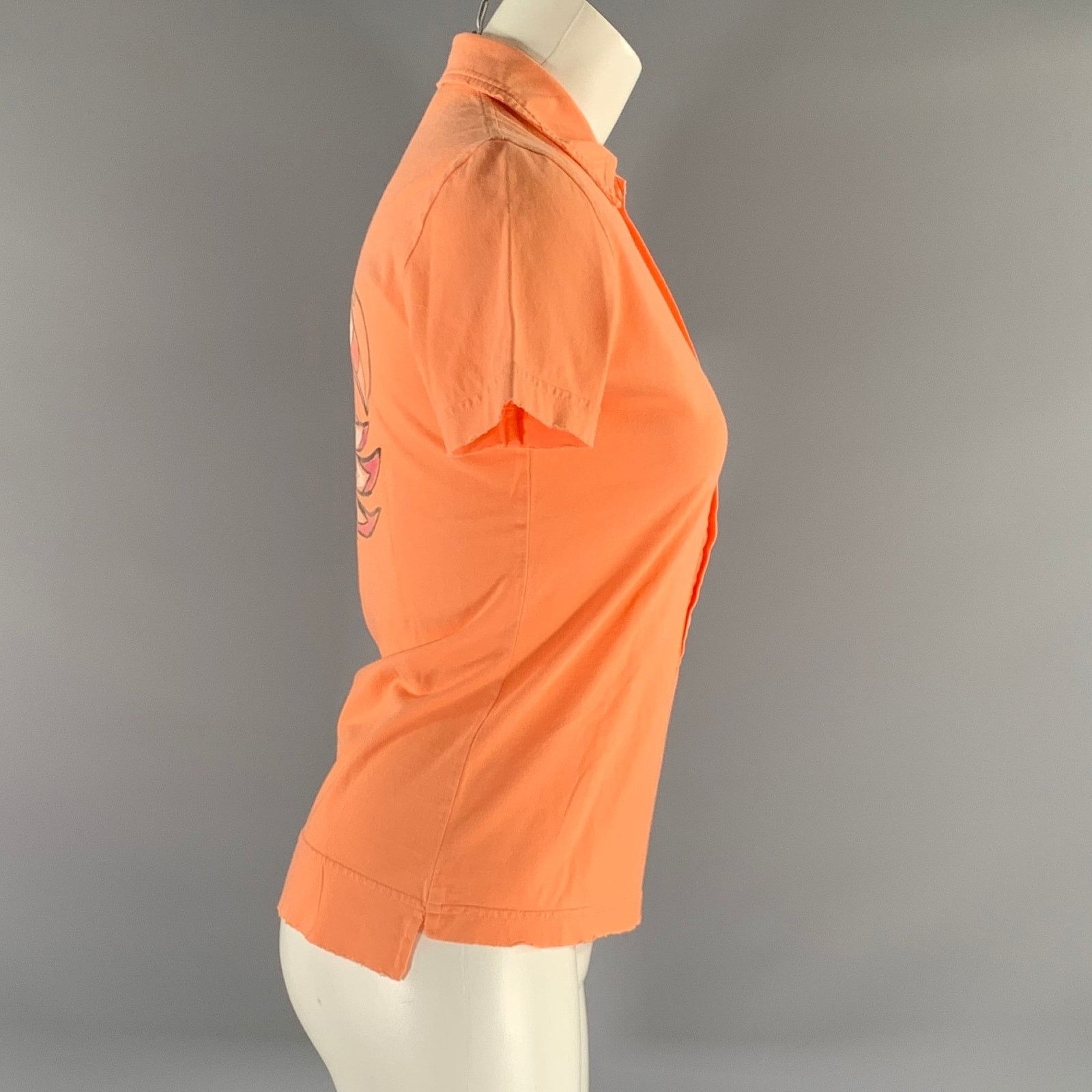 Dsquared2 DSQUARED2 Size M Orange Cotton Polo Shirt Size M / US 6-8 / IT 42-44 - 3 Thumbnail