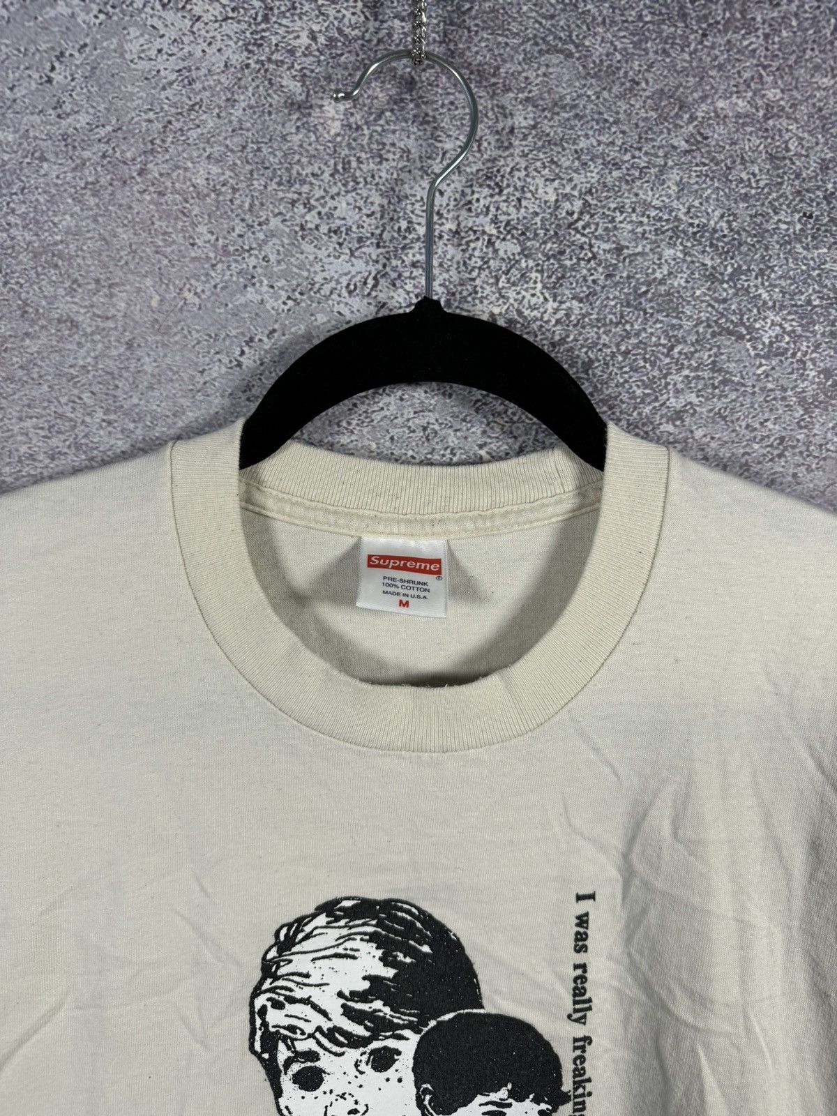 Supreme × Vintage Supreme Freaking Out Tee Beige Medium Authentic Streetwear Size US M / EU 48-50 / 2 - 5 Thumbnail