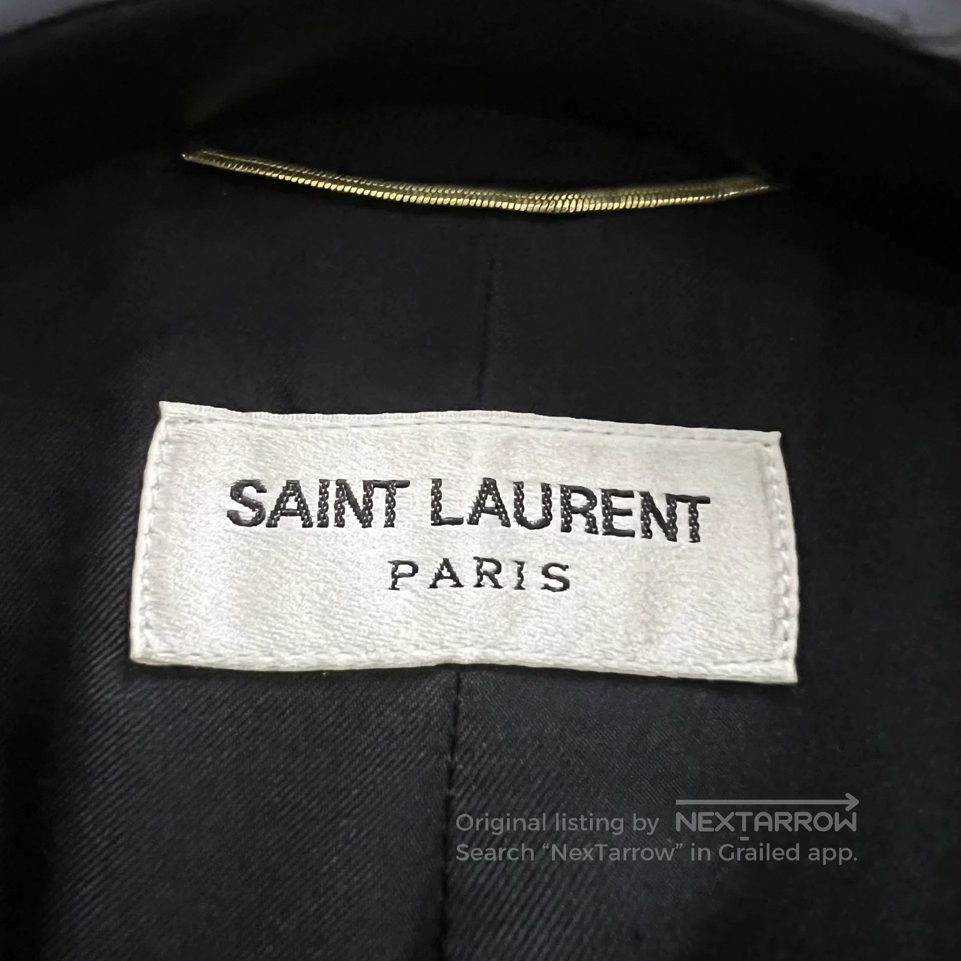 Saint Laurent Paris Saint Laurent Black Embroidered Lapel Blazer. Size US M / EU 48-50 / 2 - 2 Thumbnail