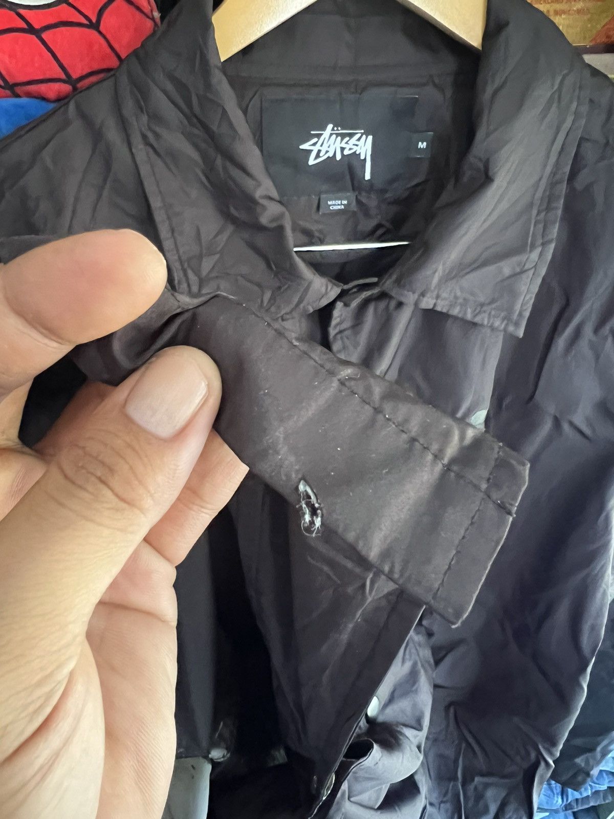 Stussy 🔥Stussy Black Small Logo Long Button Jacket Size US M / EU 48-50 / 2 - 18 Thumbnail