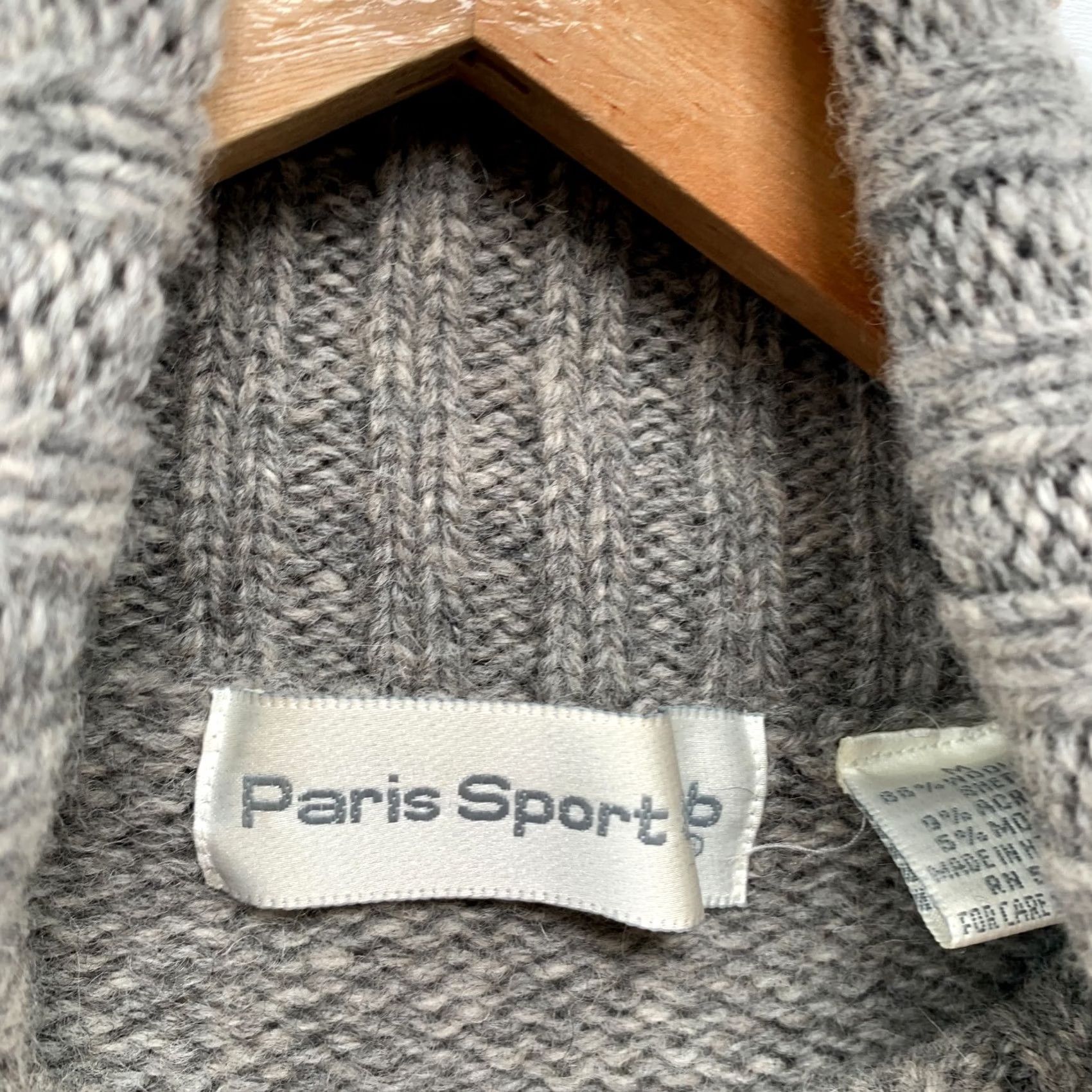 Vintage VINTAGE Paris Sports Club Sweater Womens Medium Gray Knit Wool Mohair 22x26.5 Size M / US 6-8 / IT 42-44 - 6 Thumbnail