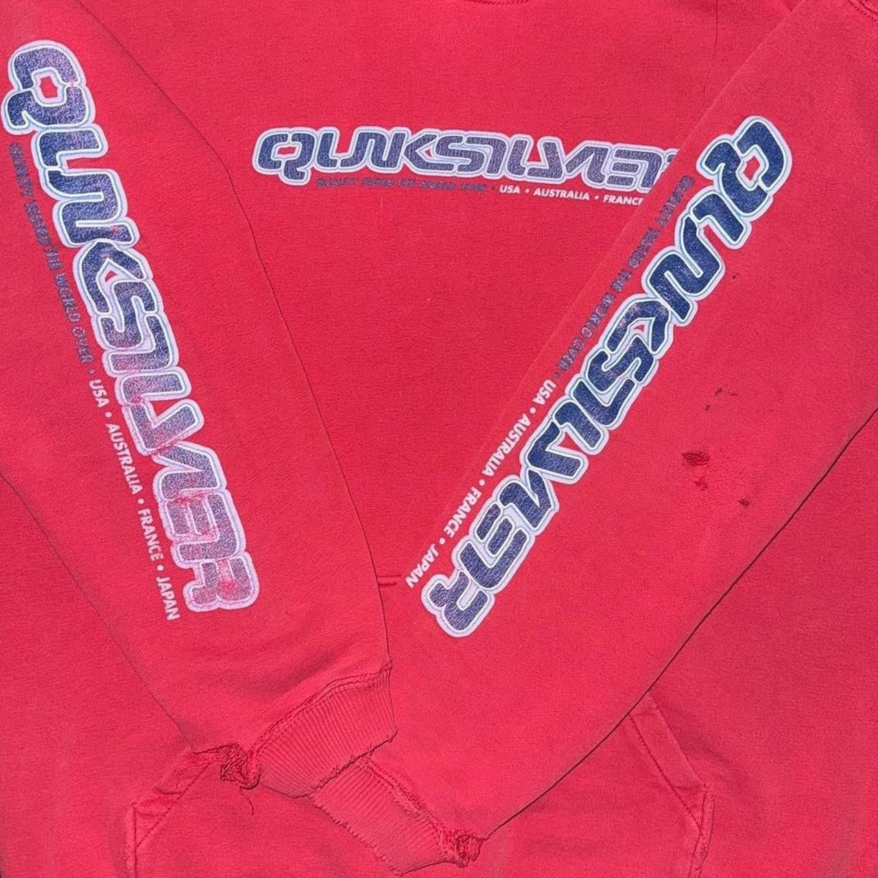 Quiksilver Vintage 90s Y2K Quiksilver Sleeve Spellout Surf Skate Hoodie Size US L / EU 52-54 / 3 - 5 Thumbnail