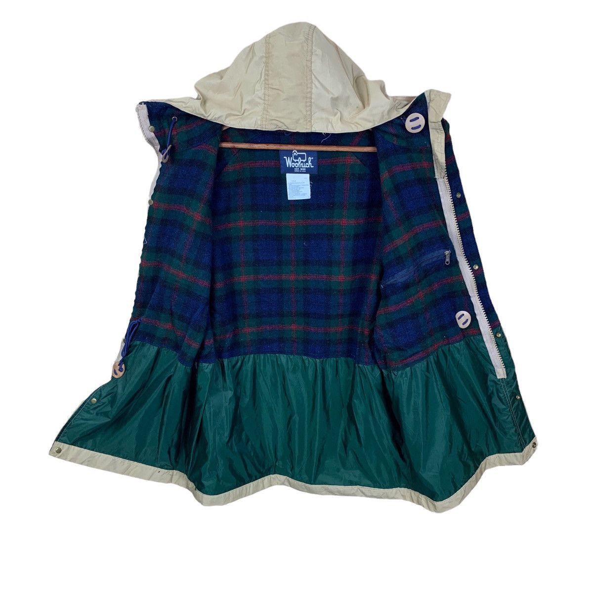 Vintage × Woolrich Woolen Mills Vintage Woolrich Parka Checkered Hoodie Size Large Size US L / EU 52-54 / 3 - 6 Thumbnail