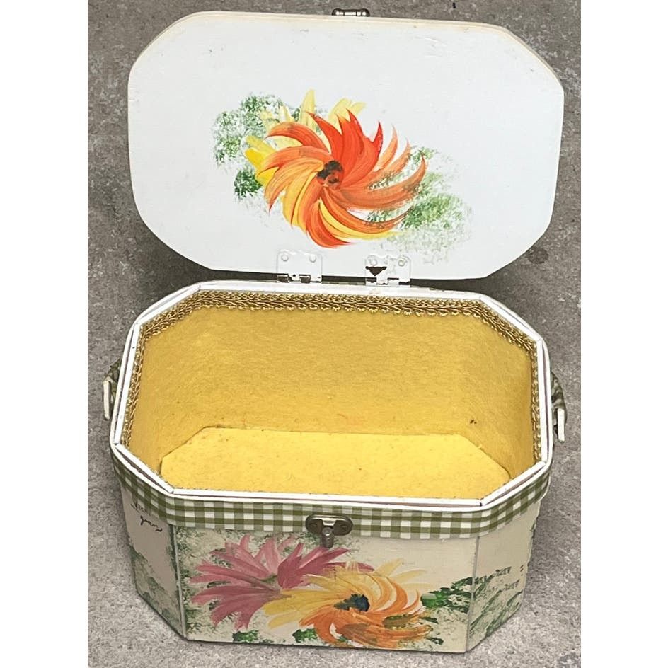 Other Vintage Vicki Jean wood purse Box Hand Painted Flowers Signe Size ONE SIZE - 6 Thumbnail