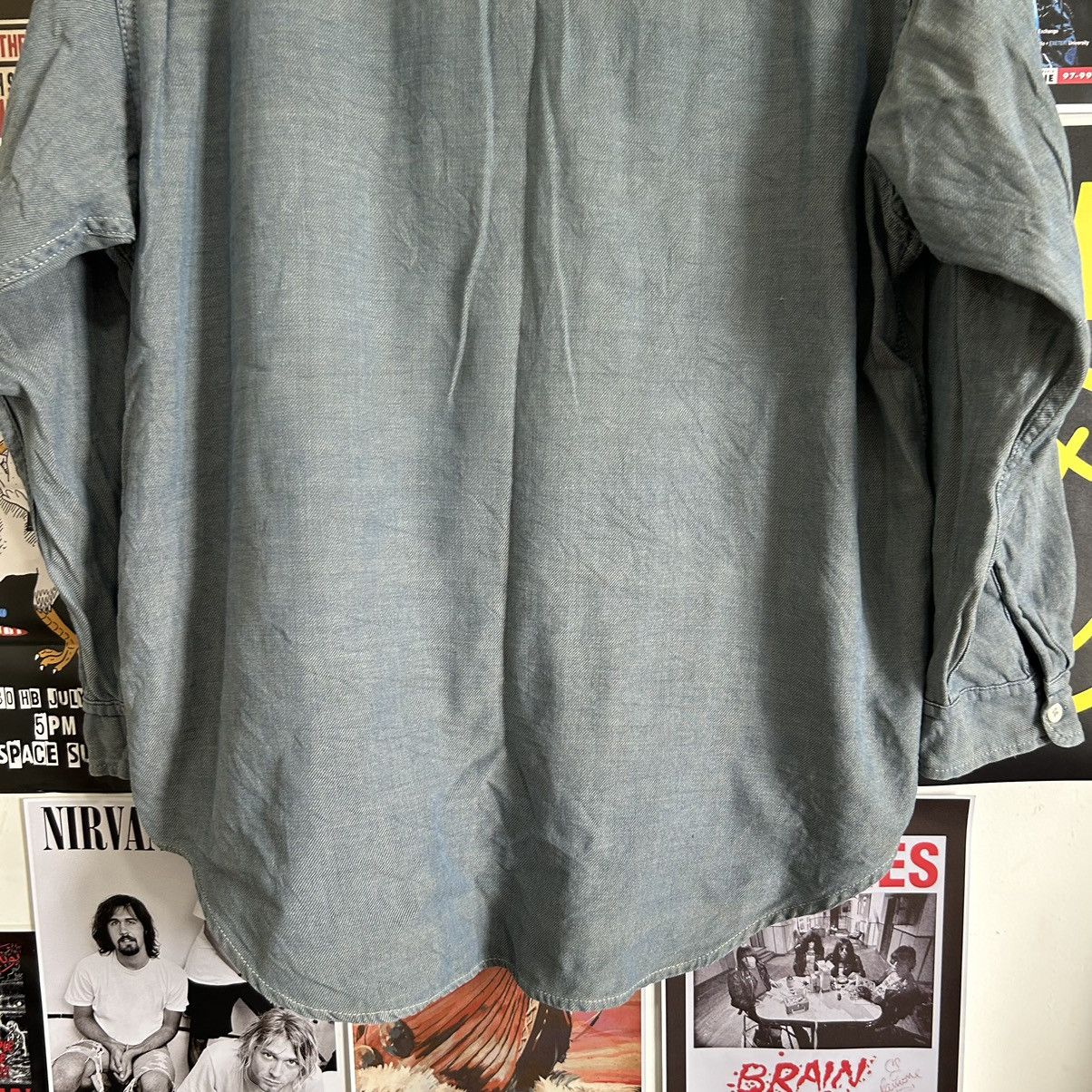 Vintage Vintage Synaps Hand Made Denim Button Down Long Sleeve Shirt Size US XL / EU 56 / 4 - 9 Thumbnail