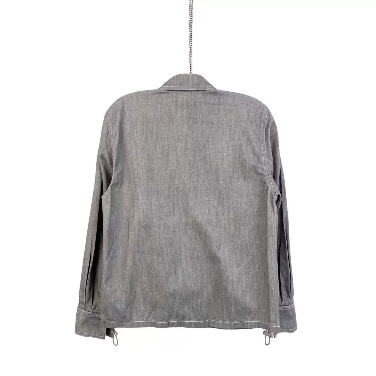 Fendi fendi cotton logo denim shirt in gray Size US M / EU 48-50 / 2 - 2 Thumbnail