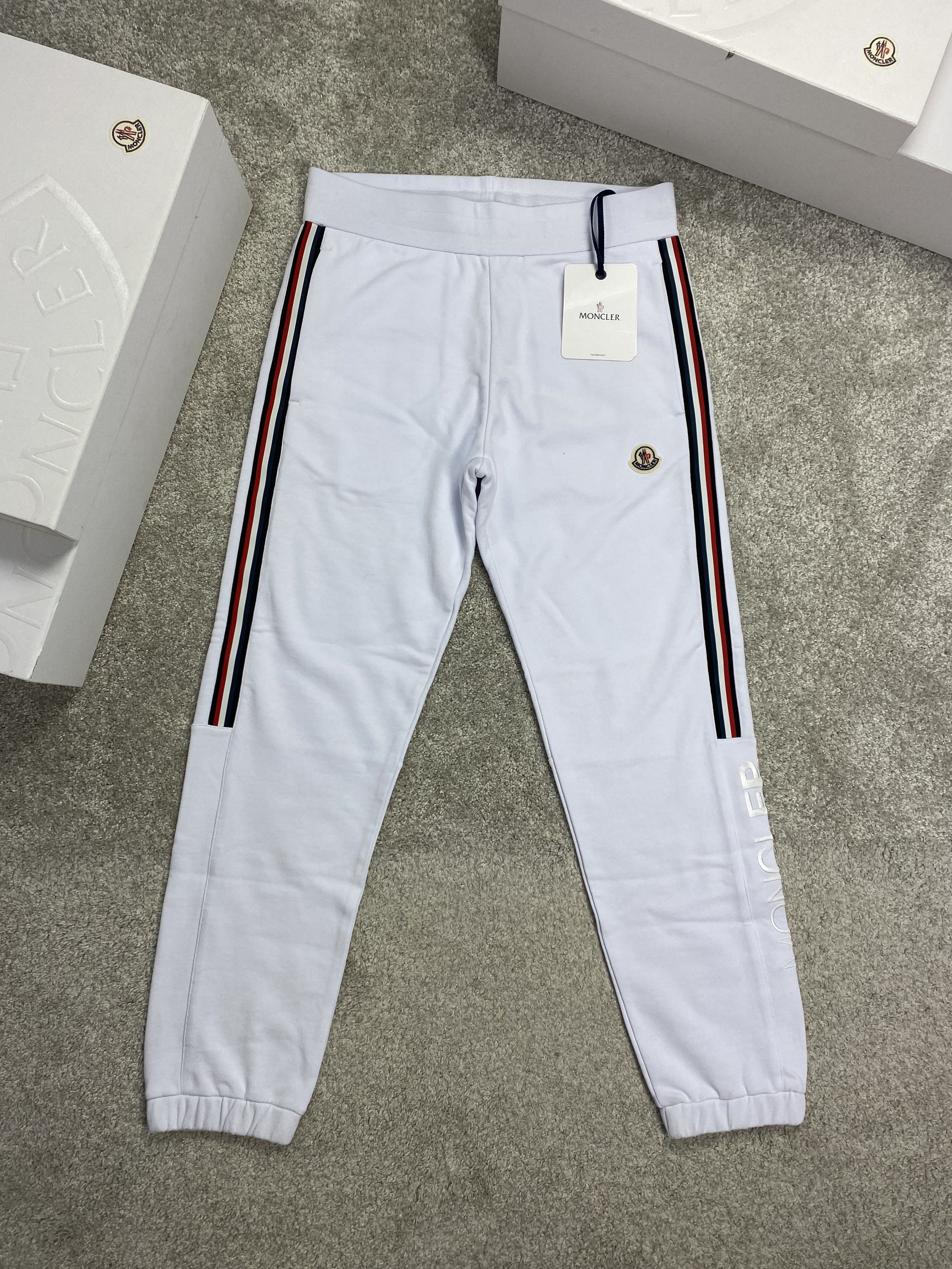 Moncler Moncler Cuffed White Joggers Size US 36 / EU 52 - 1 Thumbnail