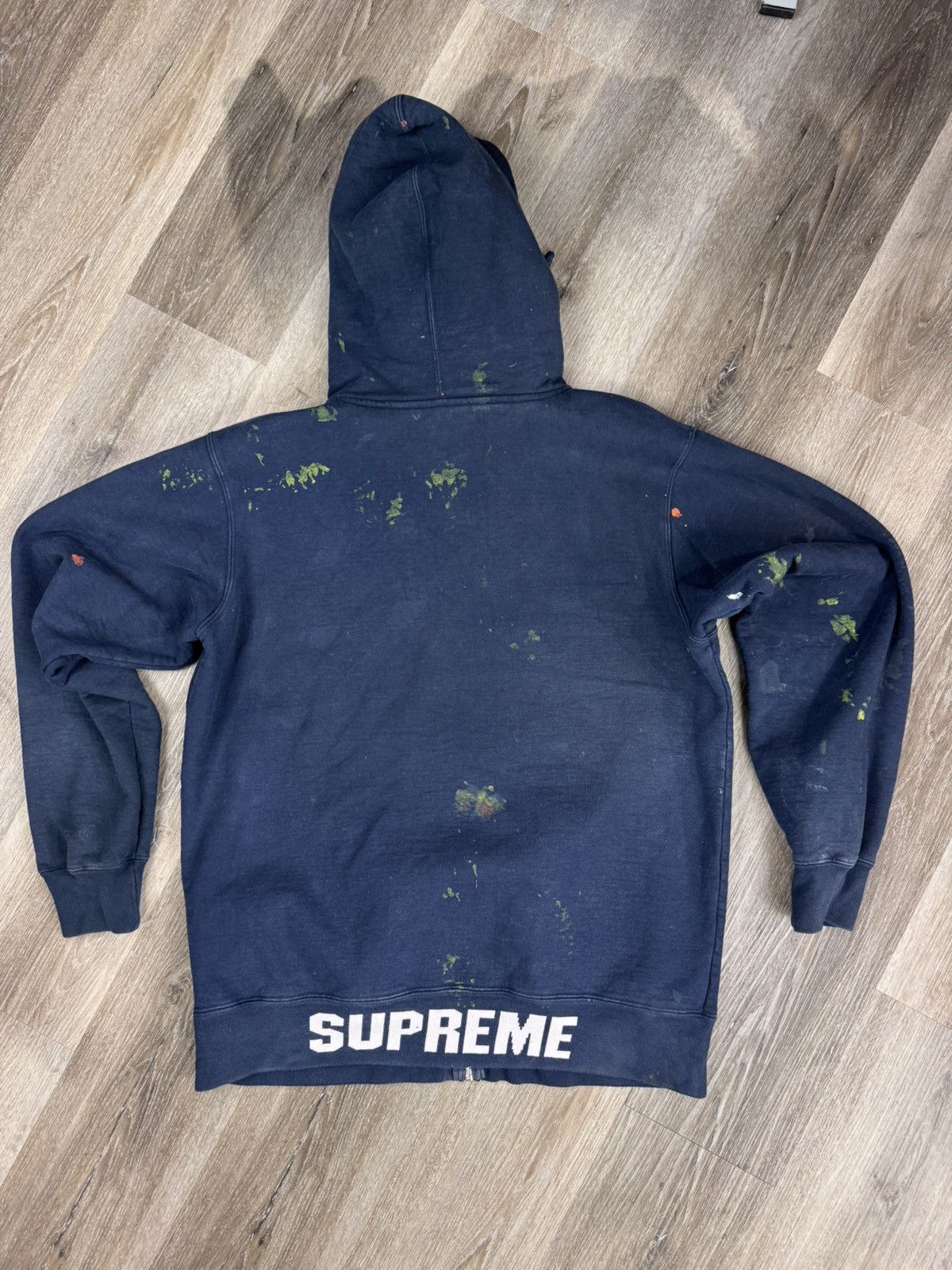 Supreme SUPREME DISTRESSED ZIP UP HOODED SWEATSHIRT XL PAINTED Size US XL / EU 56 / 4 - 9 Thumbnail