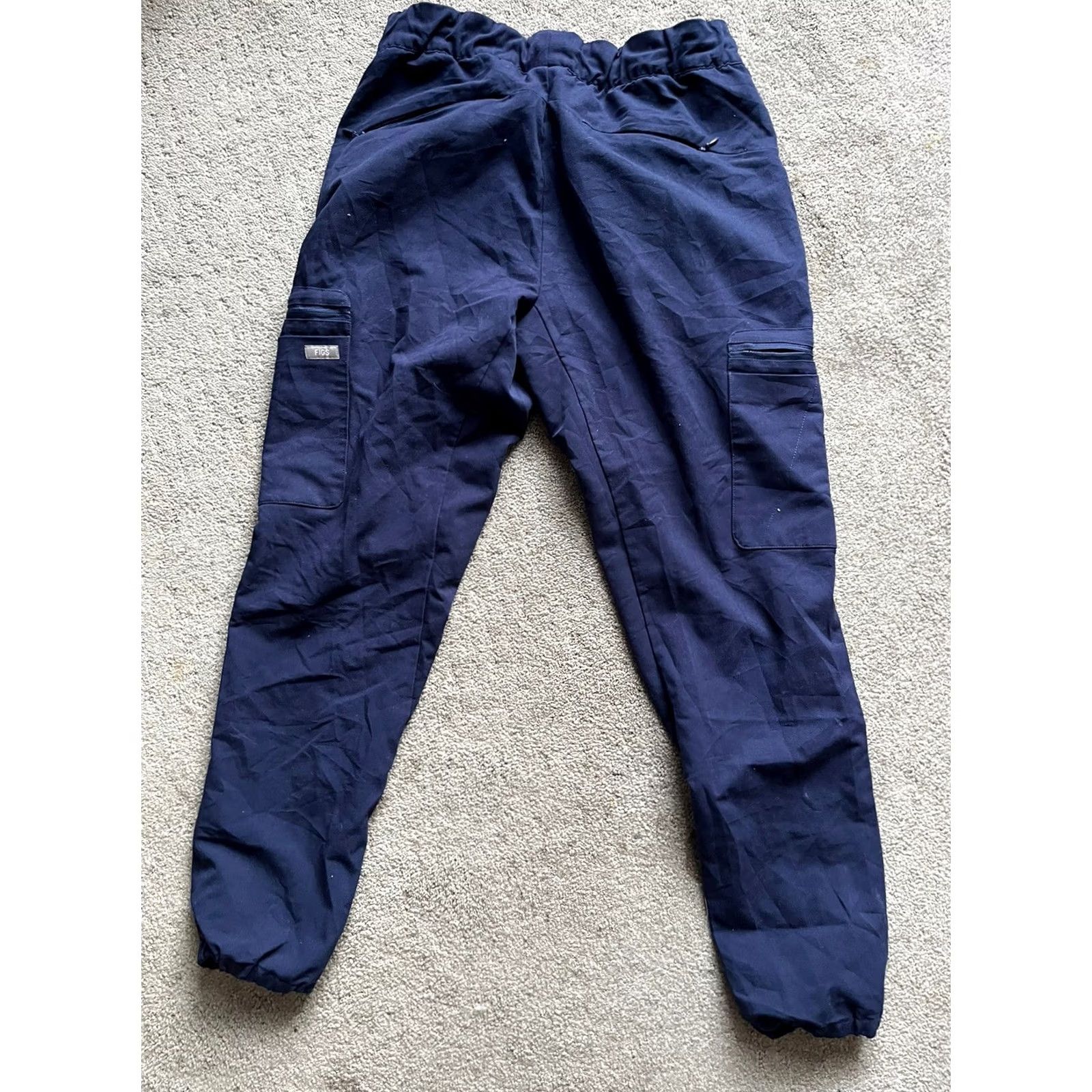 Vintage Figs Women’s XS Blue Scrub Pants High Waisted Utility Medical Solid Polyester Blue FIGS Women's XS Scrub Pants Size 26" / US 2 / IT 38 - 3 Thumbnail