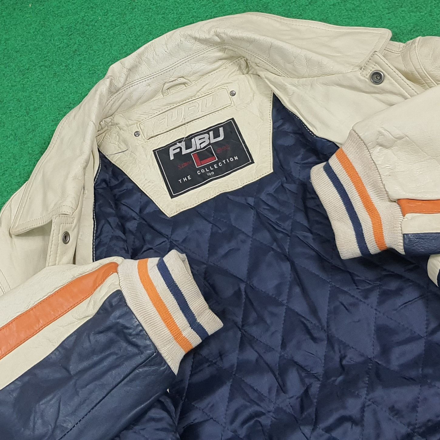 Fubu Vintage 90s Hip Hop FUBU Full Leather Jacket C286N4 Size US L / EU 52-54 / 3 - 9 Thumbnail
