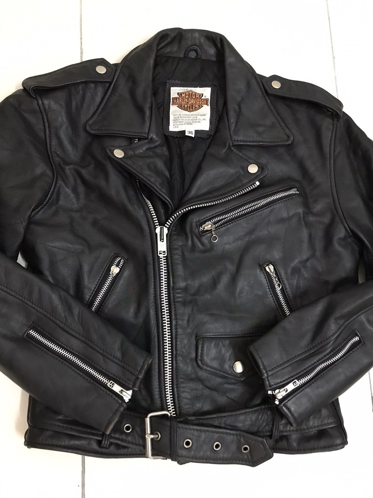 Harley Davidson Harley Davidson Black Leather Motorcycle Jacket Size US S / EU 44-46 / 1 - 7 Thumbnail