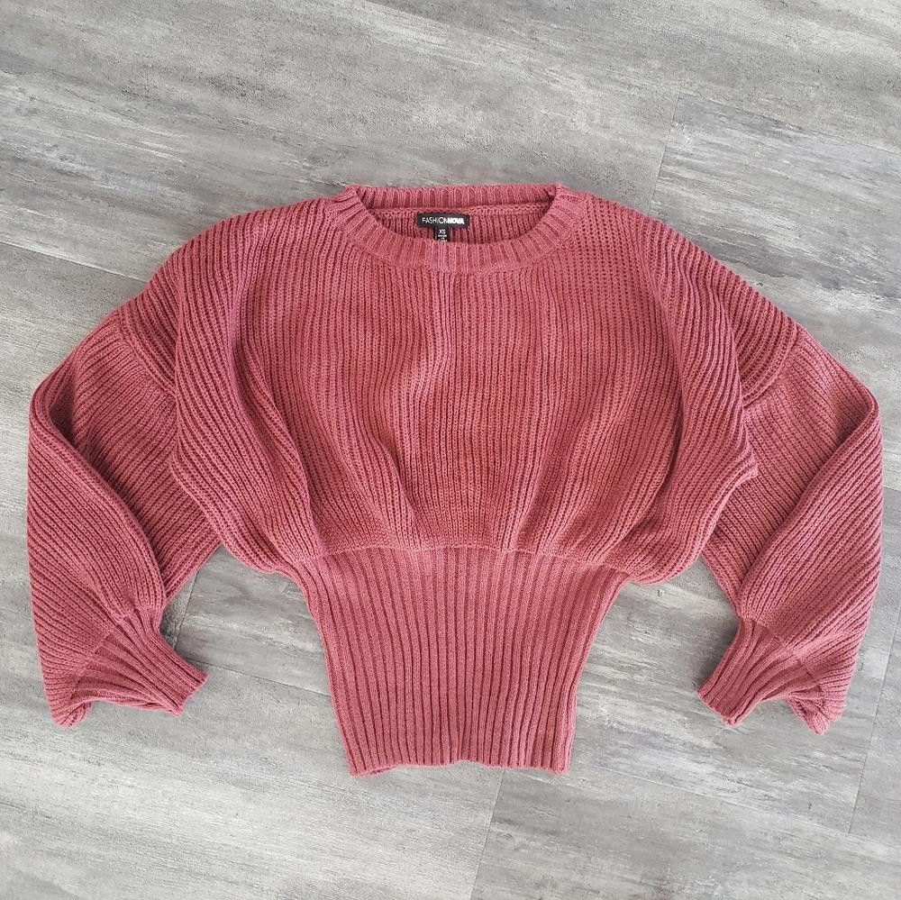 Fashion Nova Marsala | FASHION NOVA | Talk Is Cheap Sweater Size 26" / US 2 / IT 38 - 1 Thumbnail