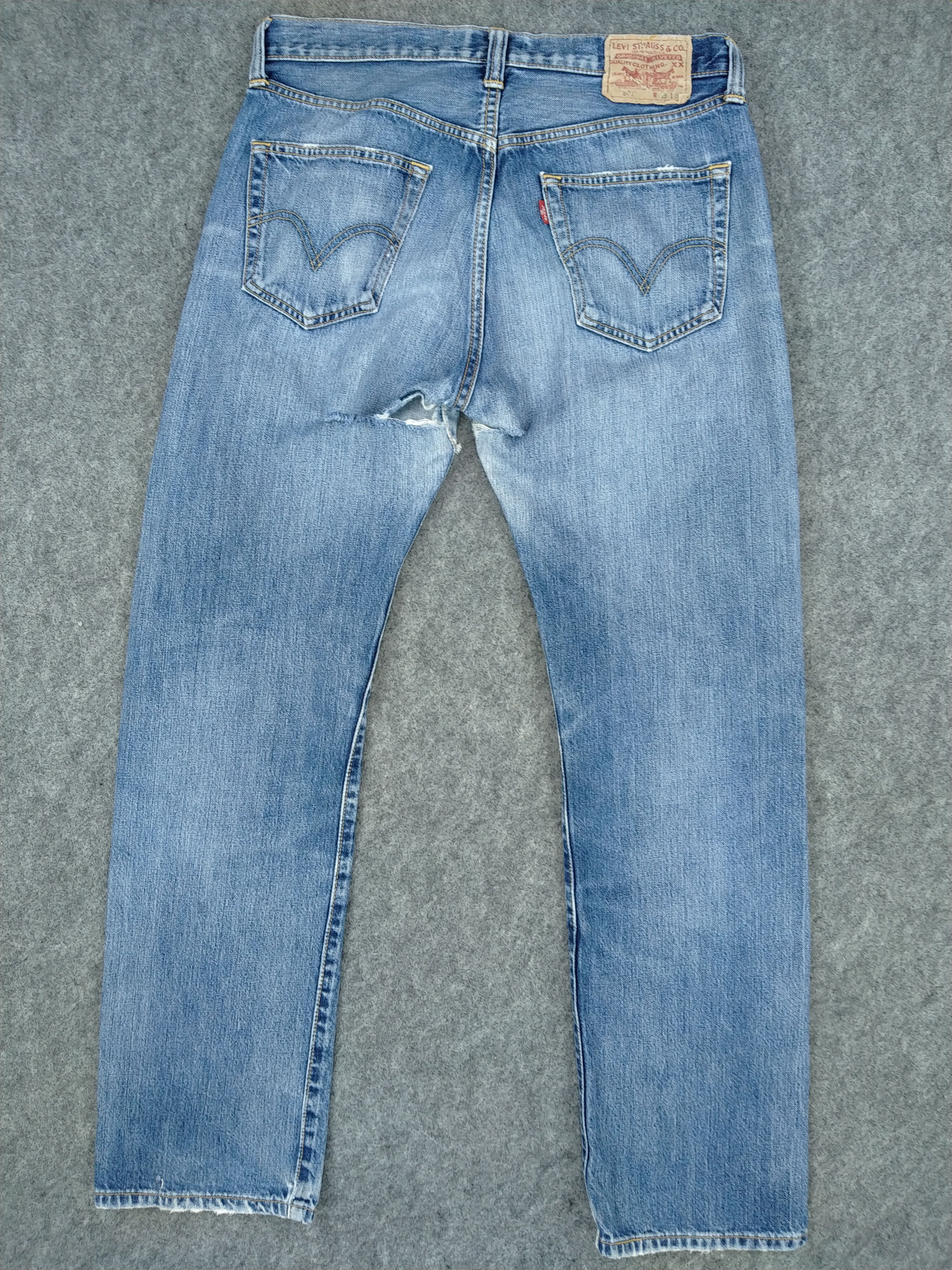 Japanese Brand Vintage Levi's 501 Distressed Denim 33x31.5 -JN135 Size US 33 - 2 Thumbnail