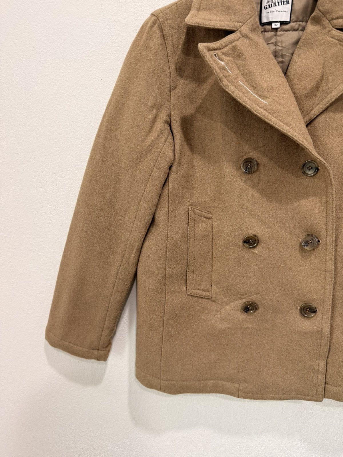 Jean Paul Gaultier JEAN PAUL GAULTIER DOUBLE BREAST JACKET BEIGE CASHMERE WOOL Size S / US 4 / IT 40 - 3 Thumbnail