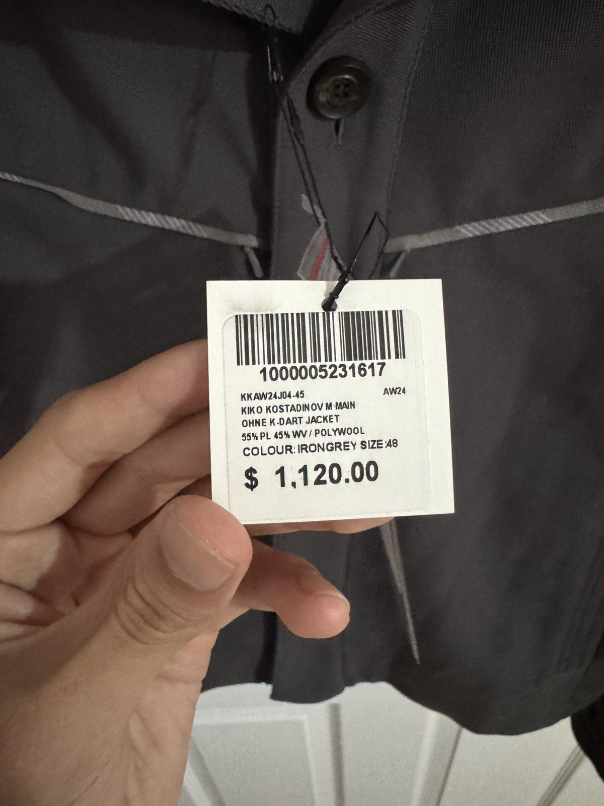 Kiko Kostadinov Kiko Kostadinov Grey Ohne K-Dart Jacket Size US M / EU 48-50 / 2 - 7 Thumbnail