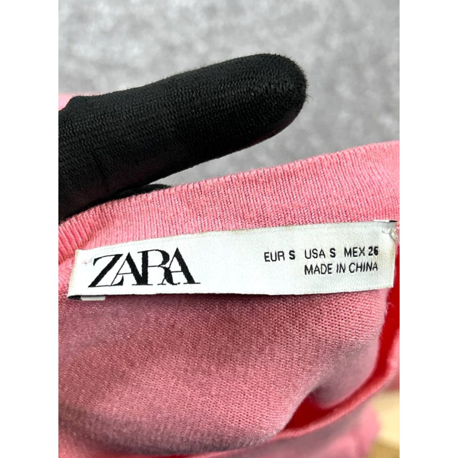 Zara Zara Sweater Womens Small Pink Knit Pullover Crew Neck Casual Pullover Polyester Knit Long Sleeve Regular Fit Size S / US 4 / IT 40 - 3 Thumbnail