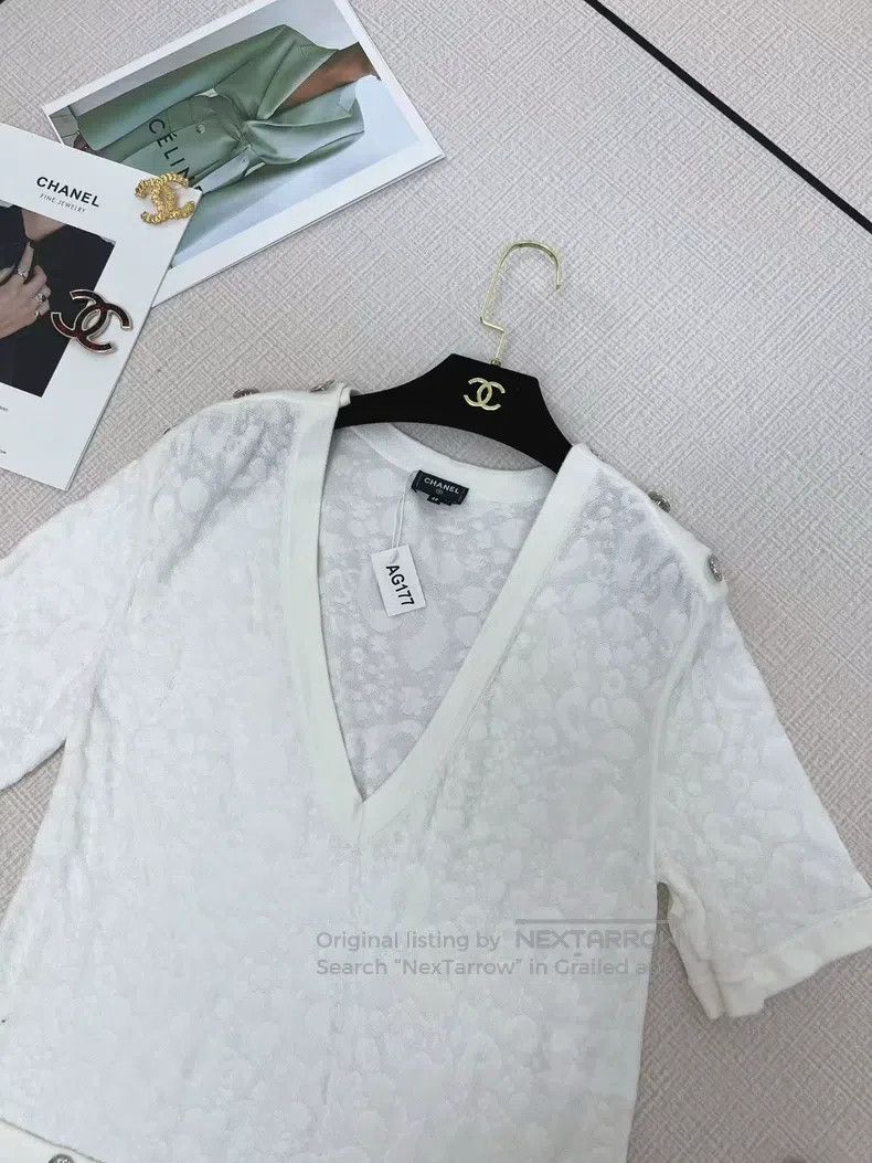 Chanel Chanel Dark pattern silver button dress Size XS / US 0-2 / IT 36-38 - 2 Thumbnail