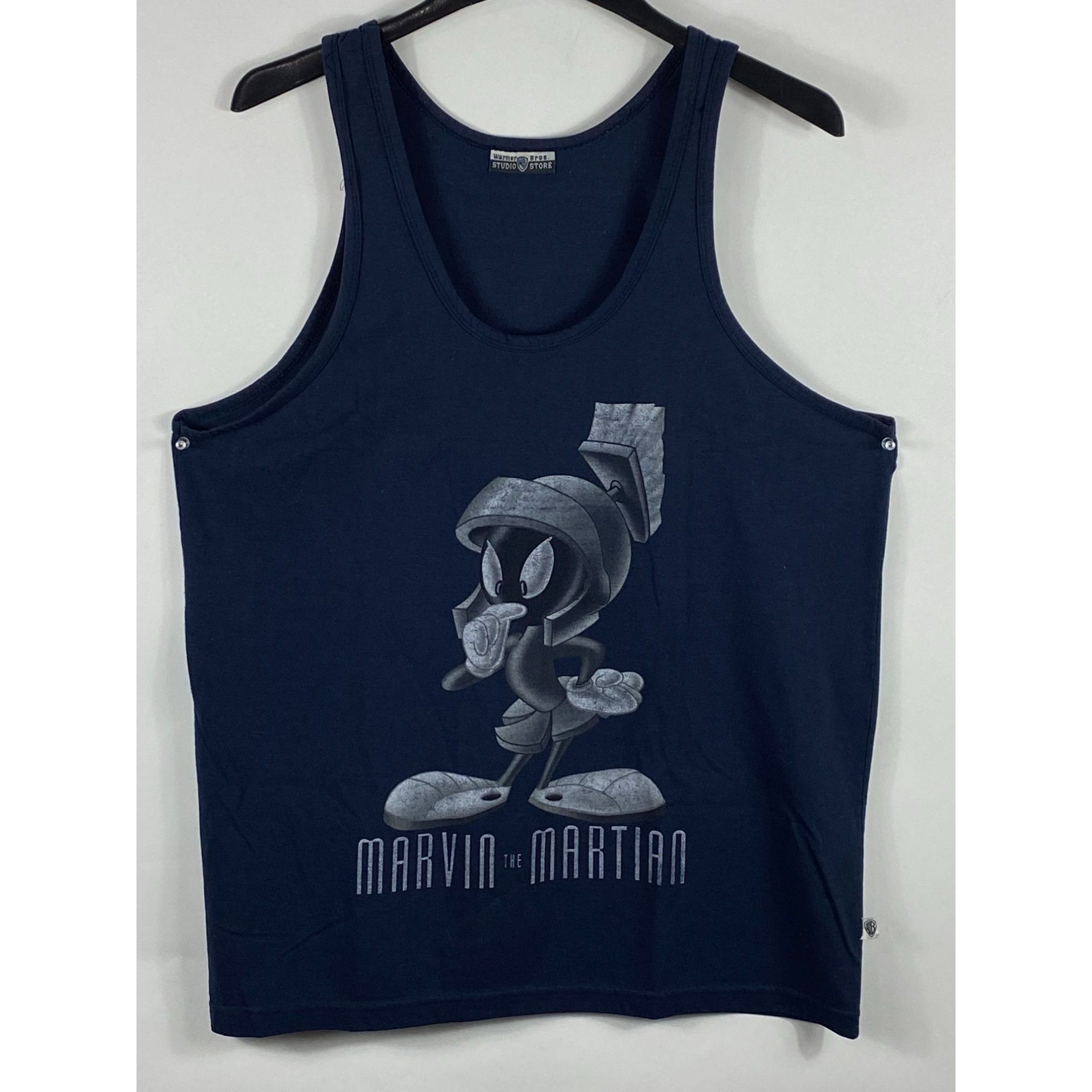 Vintage Vintage Warner Bros Studio Marvin The Martian Tank Top Navy Size US L / EU 52-54 / 3 - 1 Thumbnail