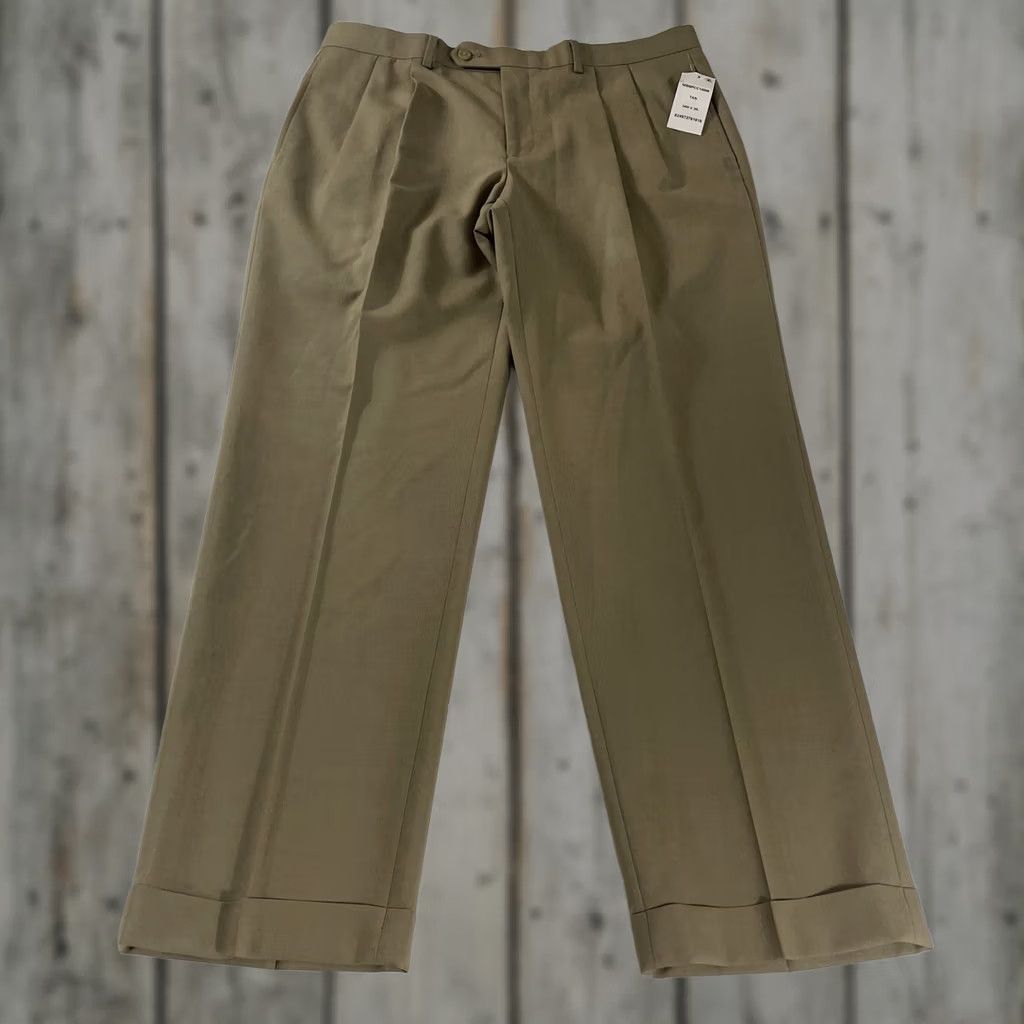 Ralph Lauren NWT Ralph Lauren Mens Dress Pants TOTAL COMFORT 100% WOOL Khaki Tan Cuffed Pants 34x30 Beige Wool Regular Mens Size US 34 / EU 50 - 1 Thumbnail
