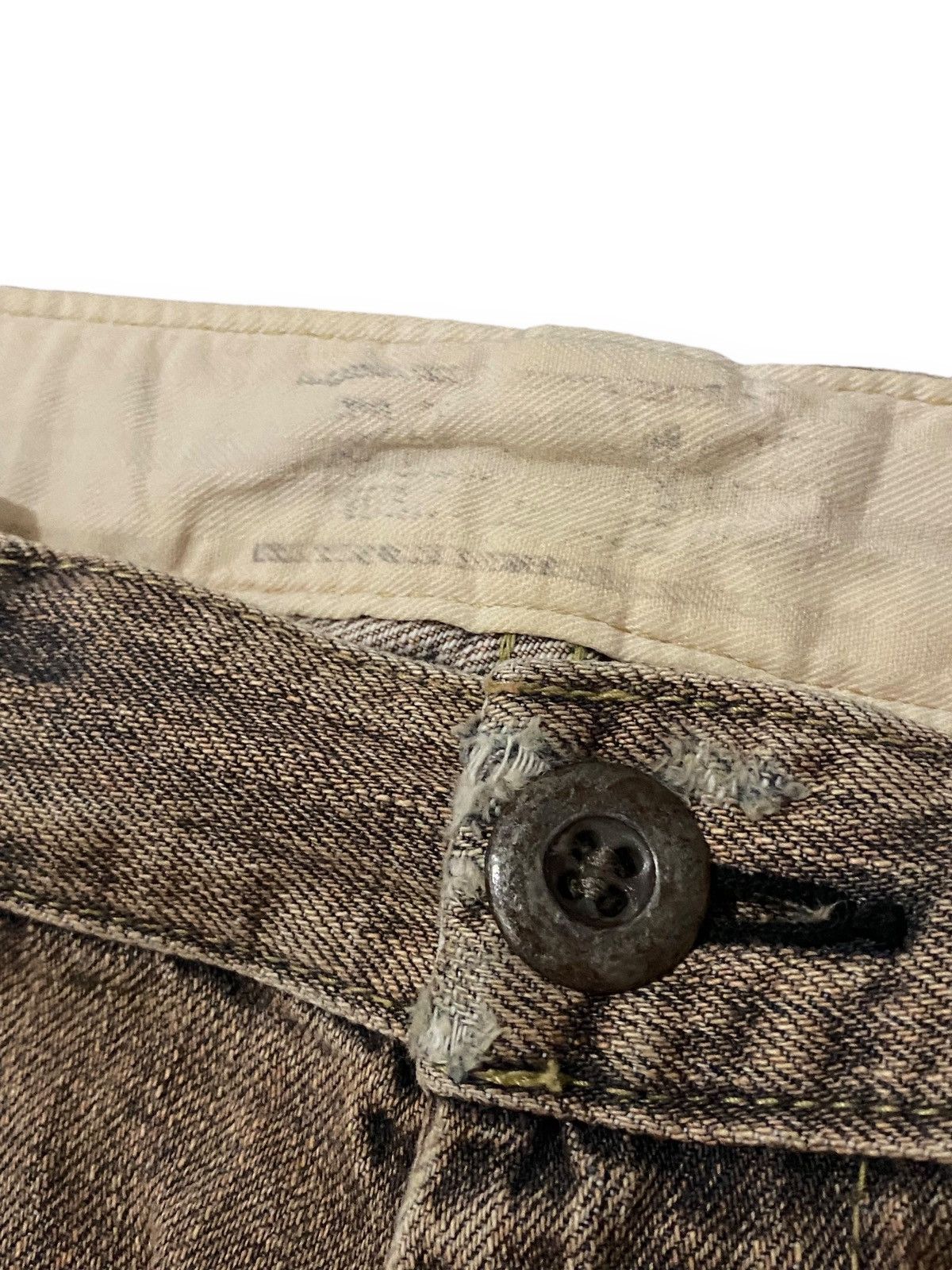 Japanese Brand Japan Bartack Damaged Ripped Bullet Distressed Denim Size US 33 - 19 Thumbnail