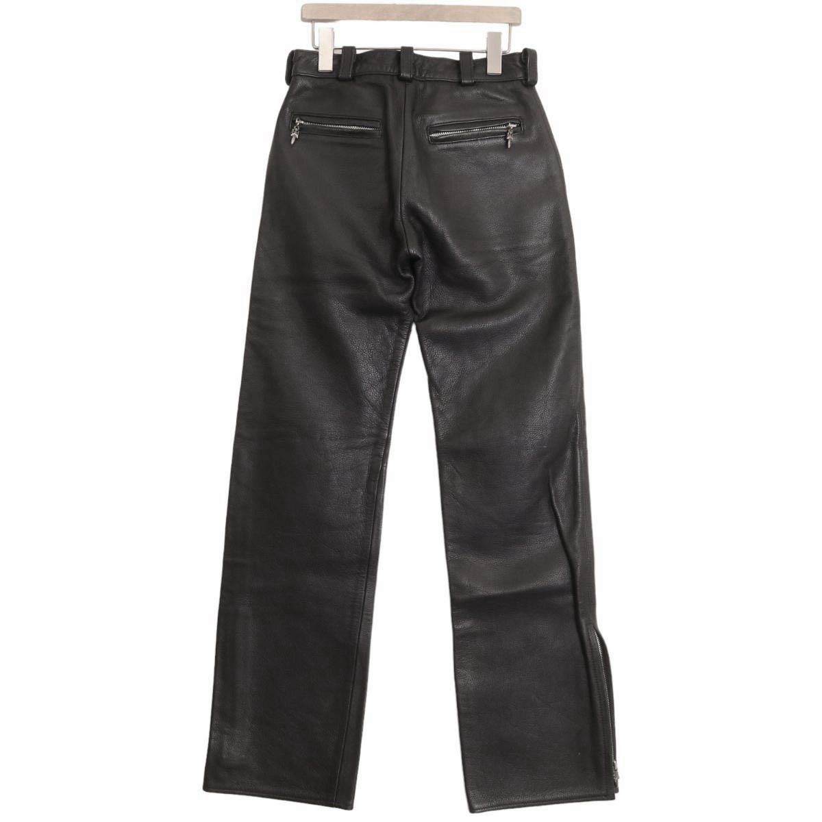 Chrome Hearts Chrome Hearts Flare Knee Leather Pants Size US 27 - 4 Thumbnail