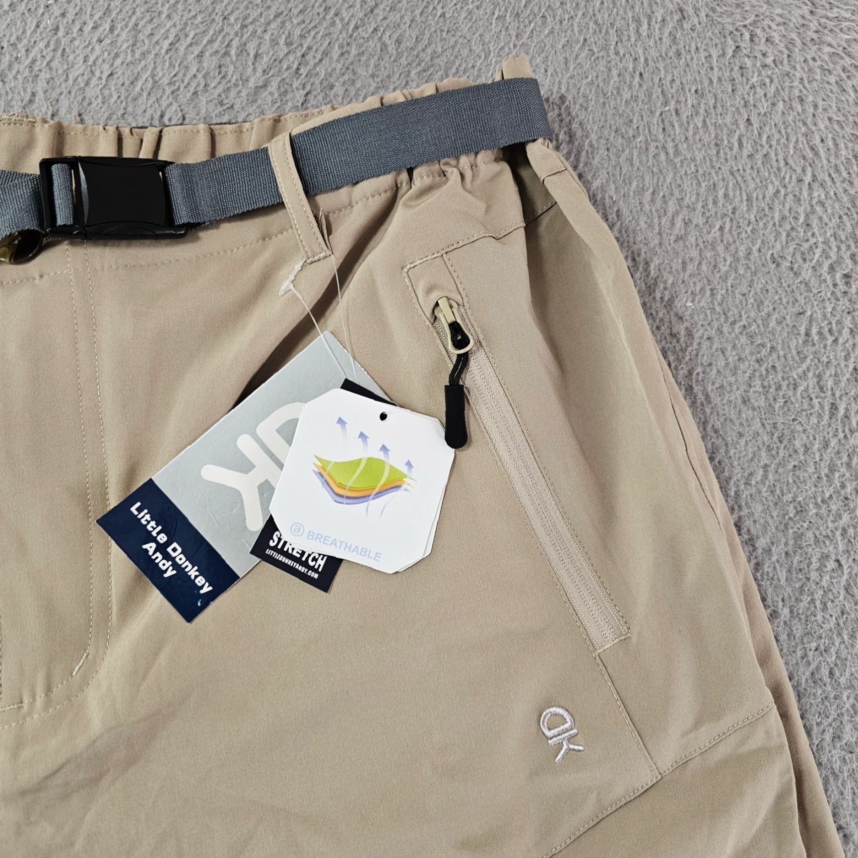 Vintage Little Donkey Andy Cargo Shorts Mens 2XL Khaki Size US 39 - 2 Thumbnail