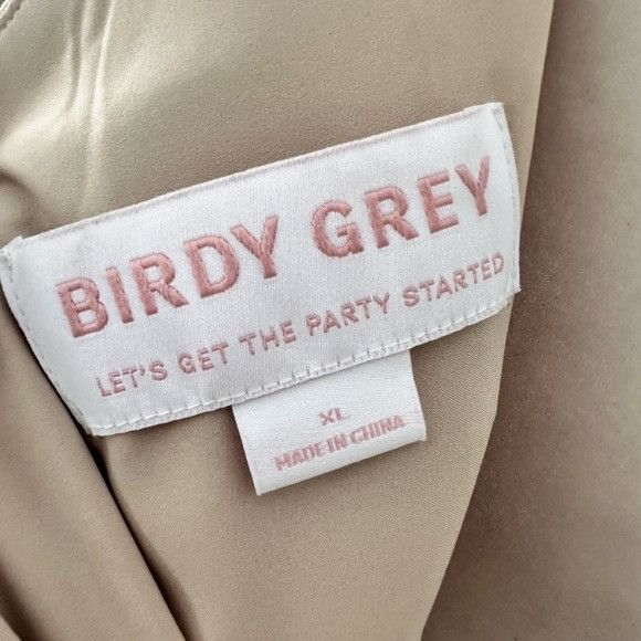 Other Birdy Grey One-Shoulder Satin Gown in Champagne Gold Size XL / US 12-14 / IT 48-50 - 6 Thumbnail