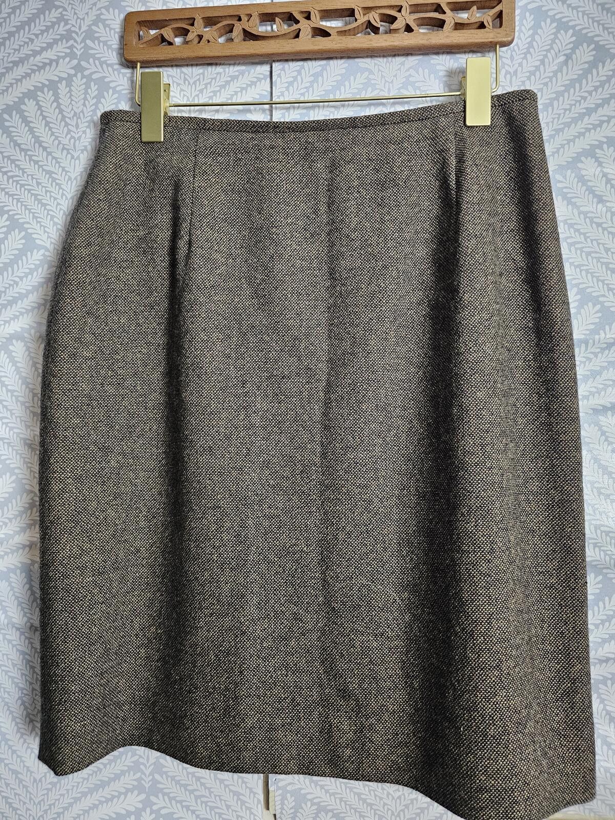 Lauren Ralph Lauren Ralph Lauren Skirt Brown Womens Size 12 Wool Tweed Size XL / US 12-14 / IT 48-50 - 1 Thumbnail