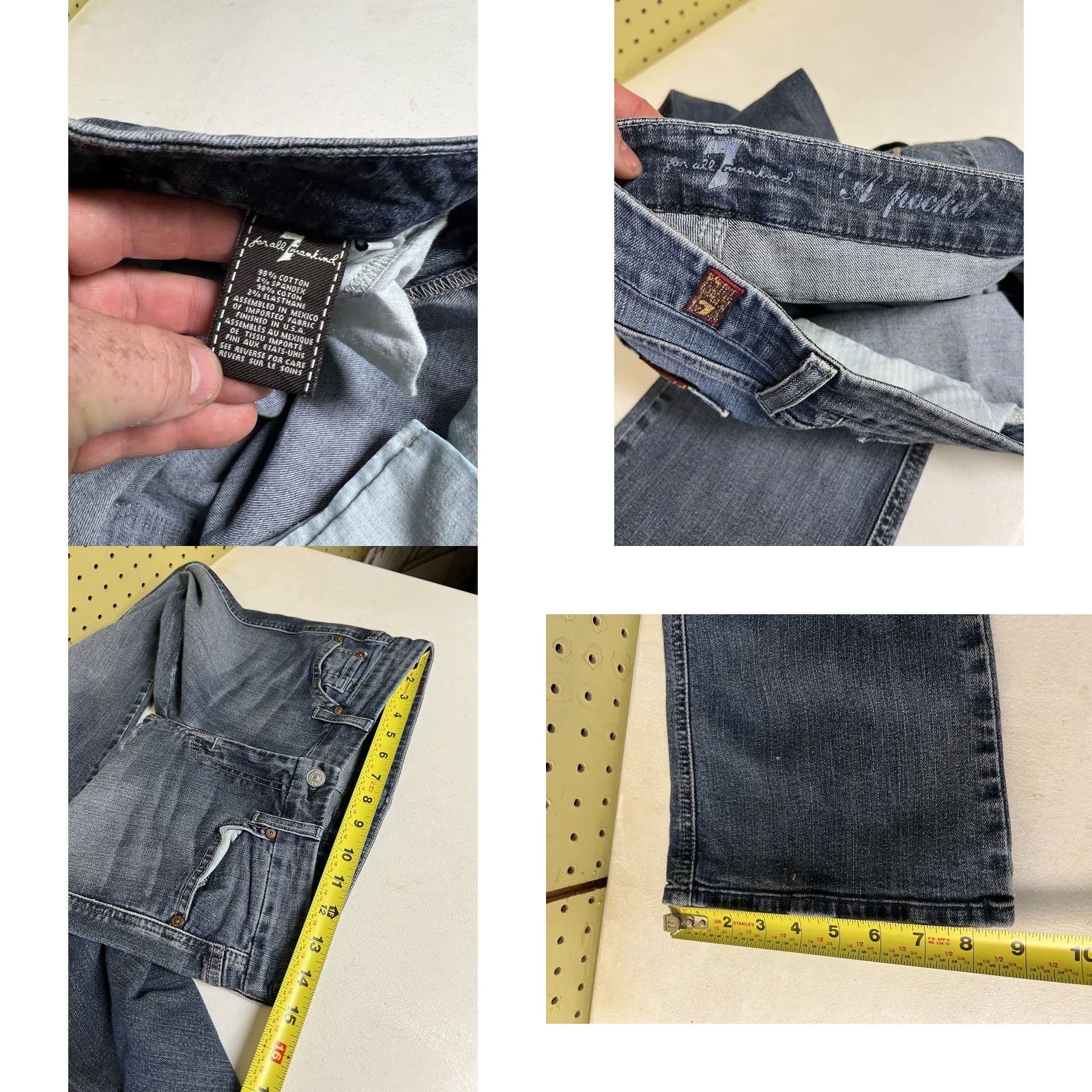 7 For All Mankind 7 For All Mankind Jeans Womens 28 Blue Denim 5-Pocket Straight Regular Size 28" / US 6 / IT 42 - 8 Thumbnail