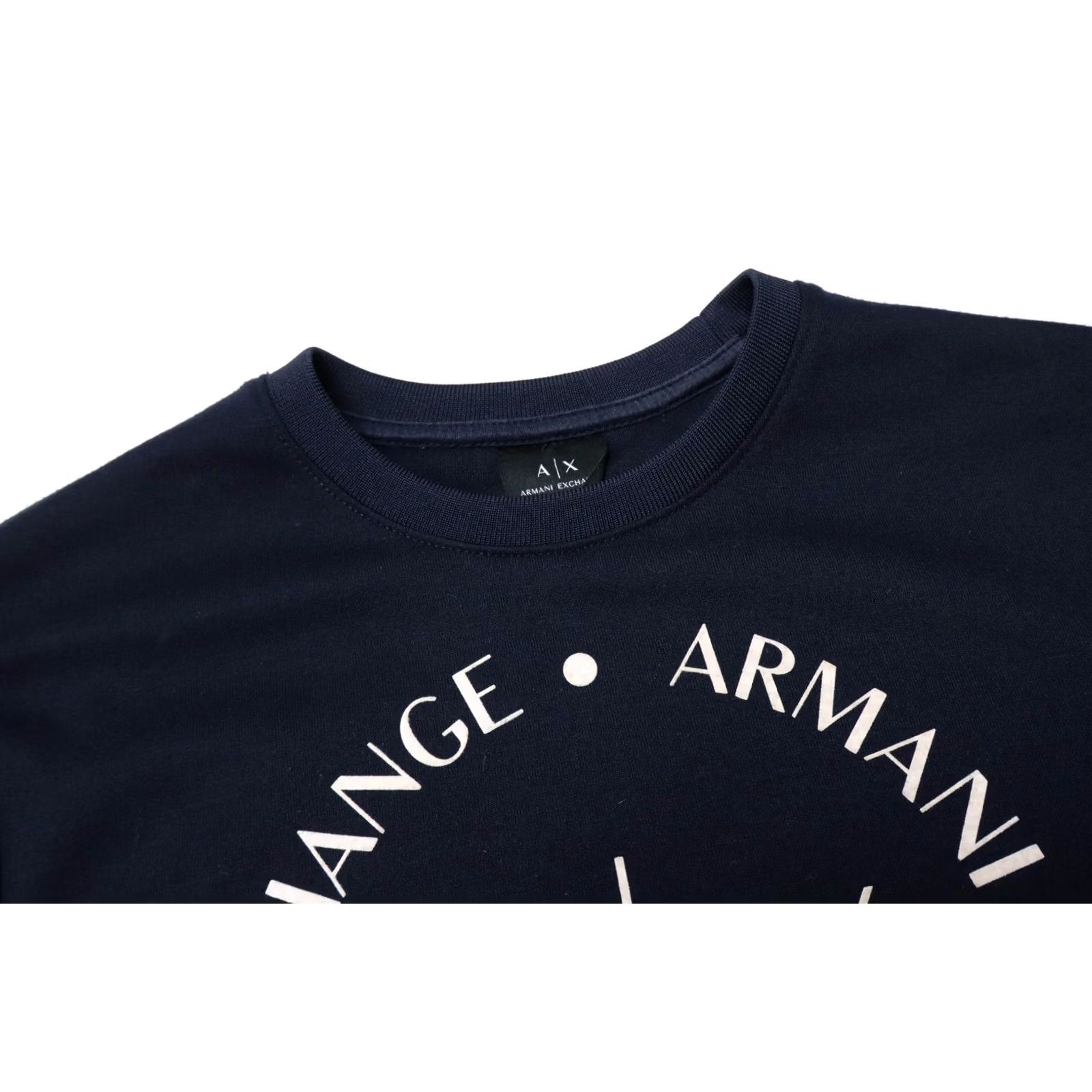 Armani Exchange ARMANI EXCHANGE Sweatshirt Women's XS Crew Neck Pullover Logo Print Navy Blue Shirt XS Women Navy Logo Print Pullover Crew Neck Size XS / US 0-2 / IT 36-38 - 4 Thumbnail