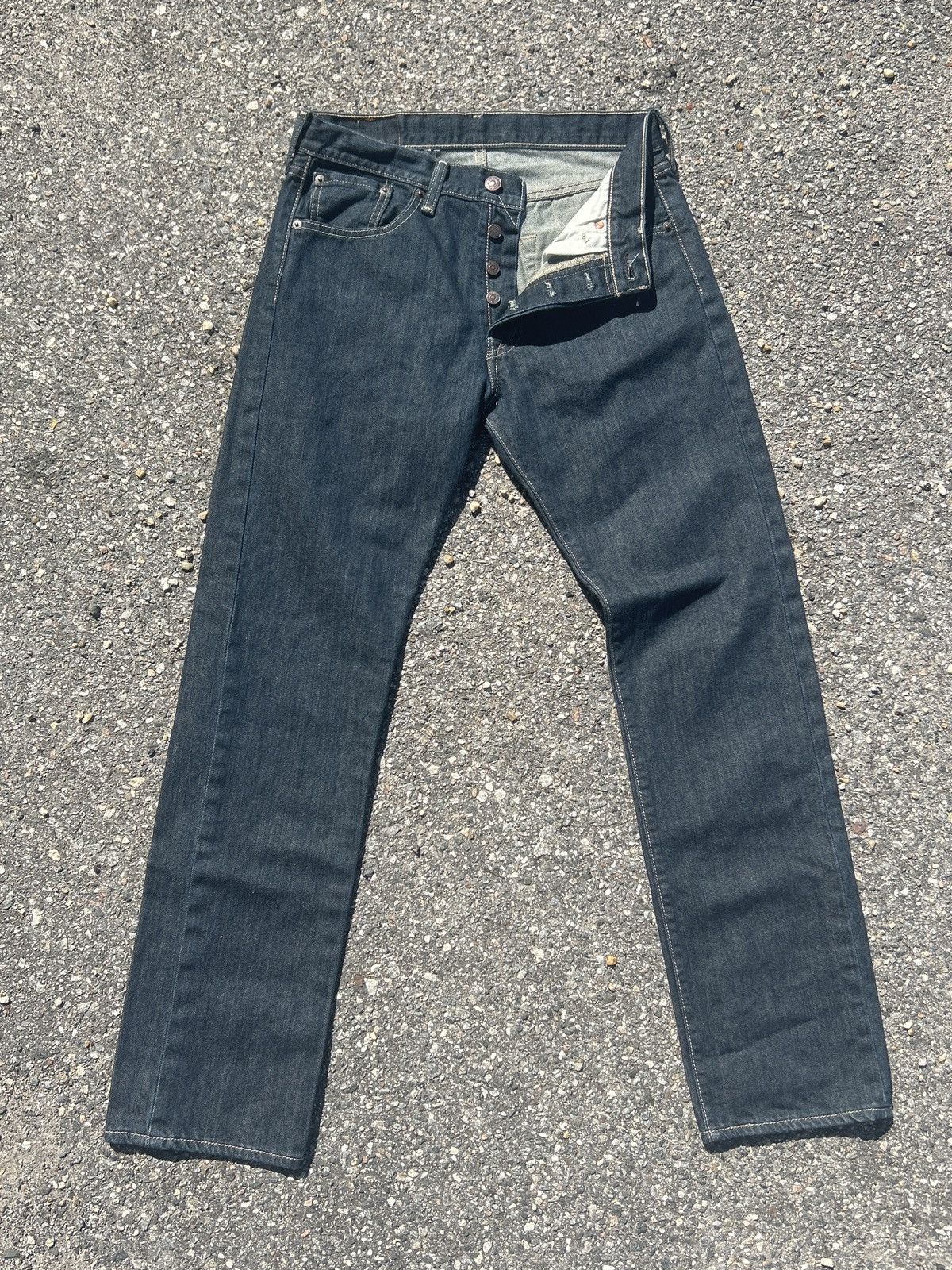 Levi's Levi’s Distressed Dark Blue 501’s Size US 29 - 1 Thumbnail