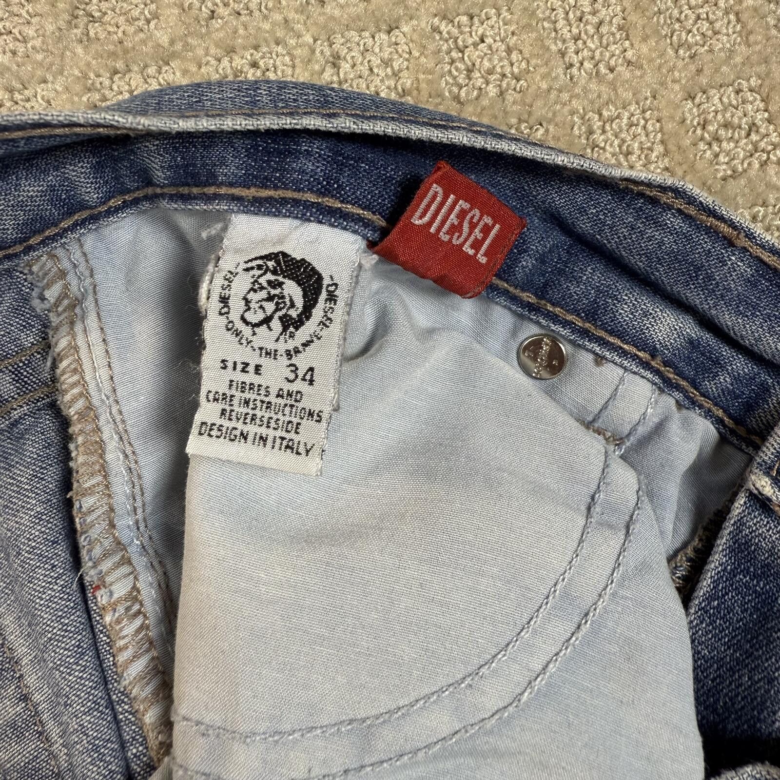 Diesel Y2K Diesel Blue Jeans Mens 33x32.5 Boot Cut Size US 33 - 7 Thumbnail