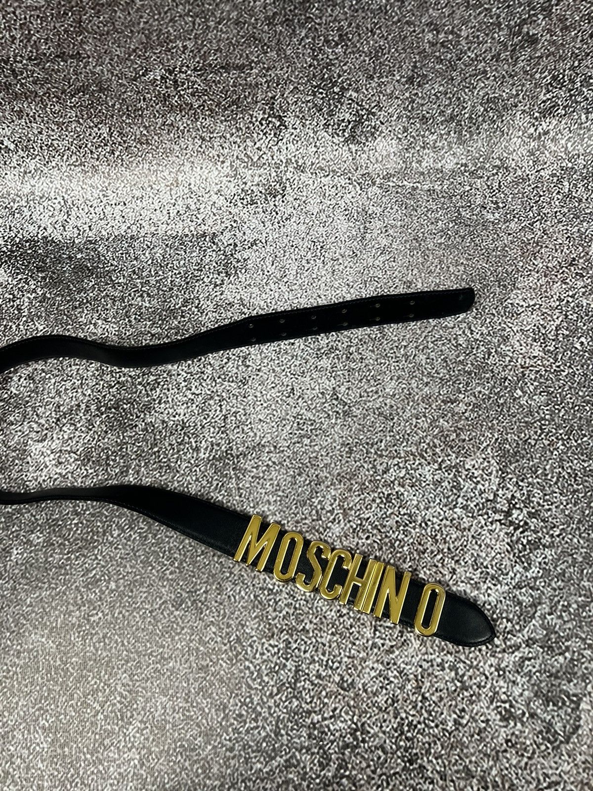 Designer × Moschino × Vintage Rare‼️ 90s Moschino italy by Redwall Lettered icon gold belt Size ONE SIZE - 13 Thumbnail