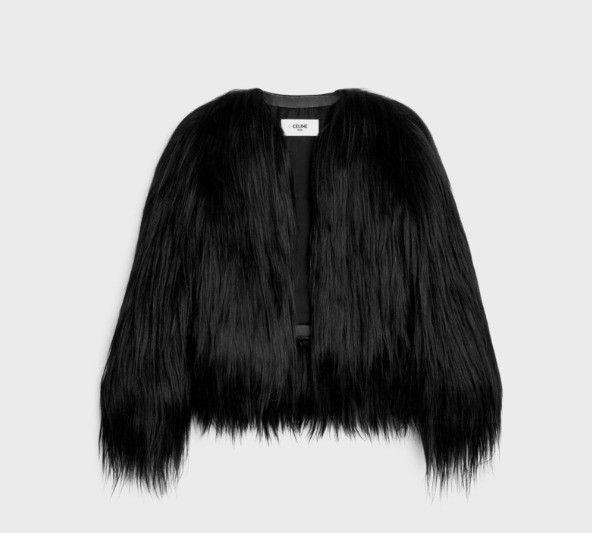 Celine o1w1db10925 2F462255B Crewneck Jacket in Black Size XS / US 0-2 / IT 36-38 - 1 Thumbnail