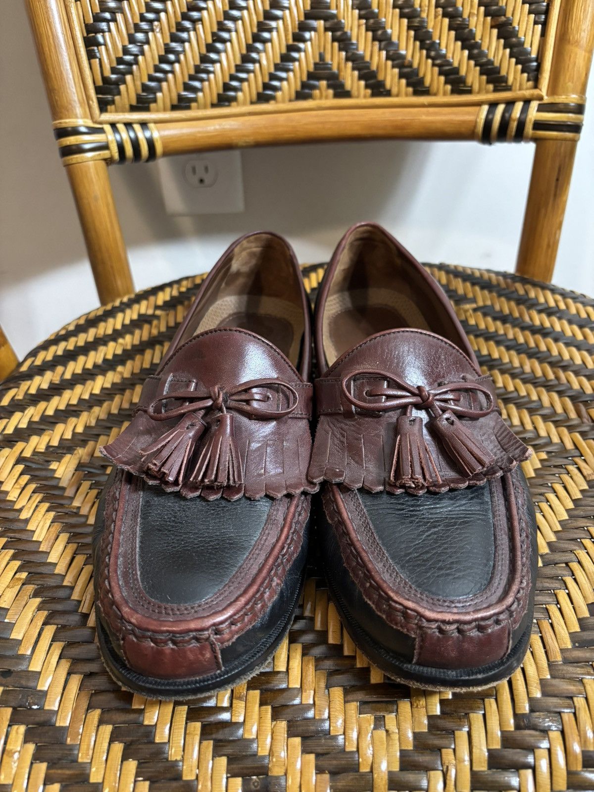 Vintage Johnston & Murphy Aristocraft USA Kiltie Wingtip Penny Loafers Mens 9.5C Johnston Murphy Shoe - Etsy Israel main image 2