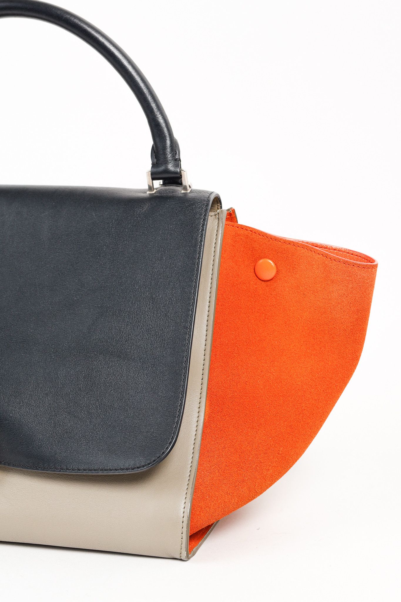 Celine Celine Trapeze Medium Tricolour Leather & Suede Tote Size ONE SIZE - 9 Thumbnail