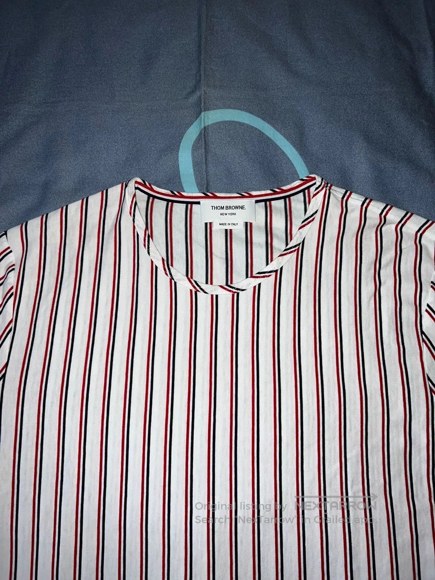 Thom Browne thom browne striped logo short sleeve t-shirt. Size US M / EU 48-50 / 2 - 2 Thumbnail