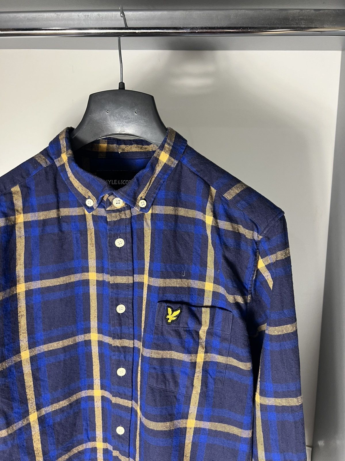 Lyle & Scott × Vintage VERY RARE LYLE & SCOTT FLANNEL DESIGNER SHIRT CASUAL Y2K 90s Size US L / EU 52-54 / 3 - 4 Thumbnail