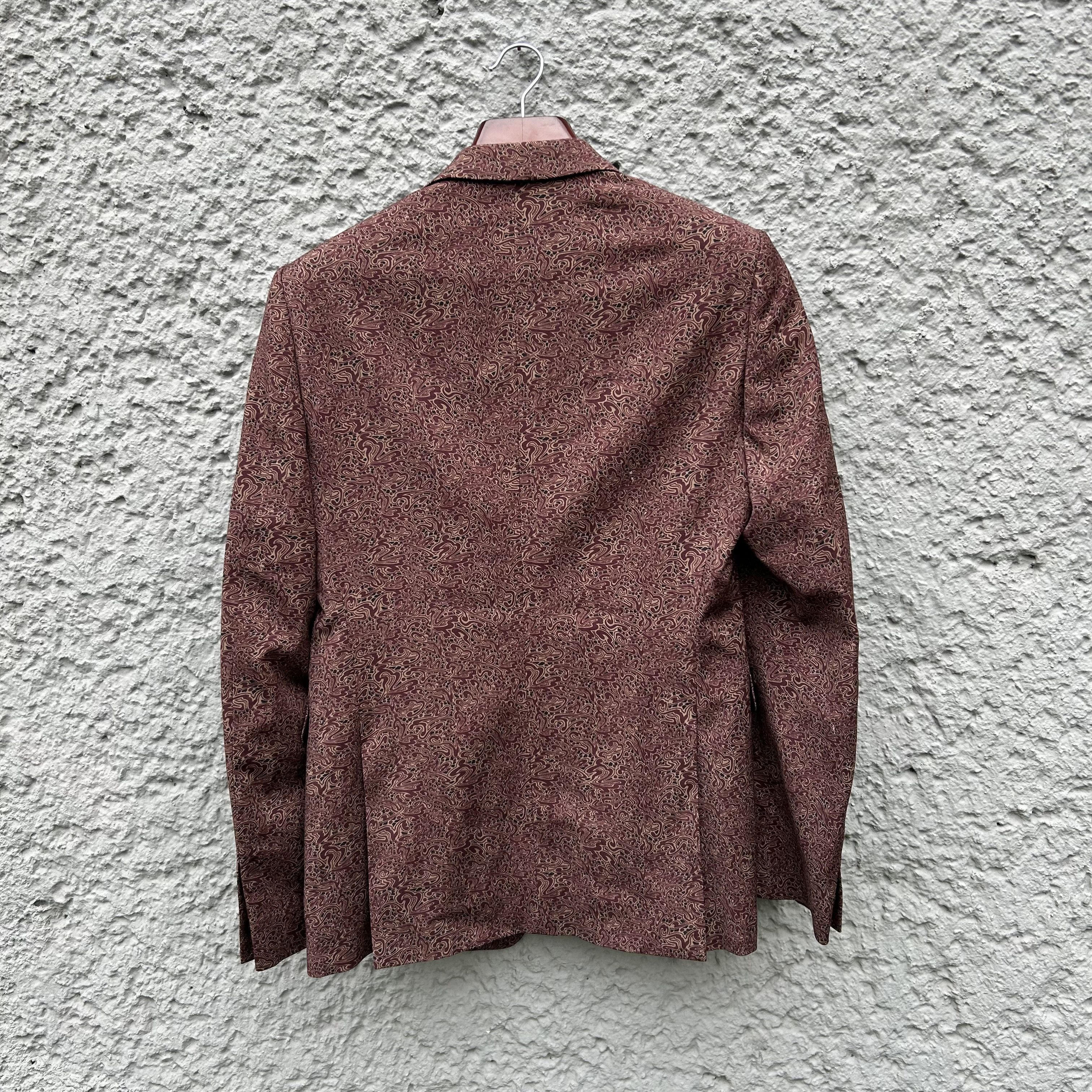 Dries Van Noten Dries van Noten Red Patterned Blazer Jacket Size 48R - 2 Thumbnail